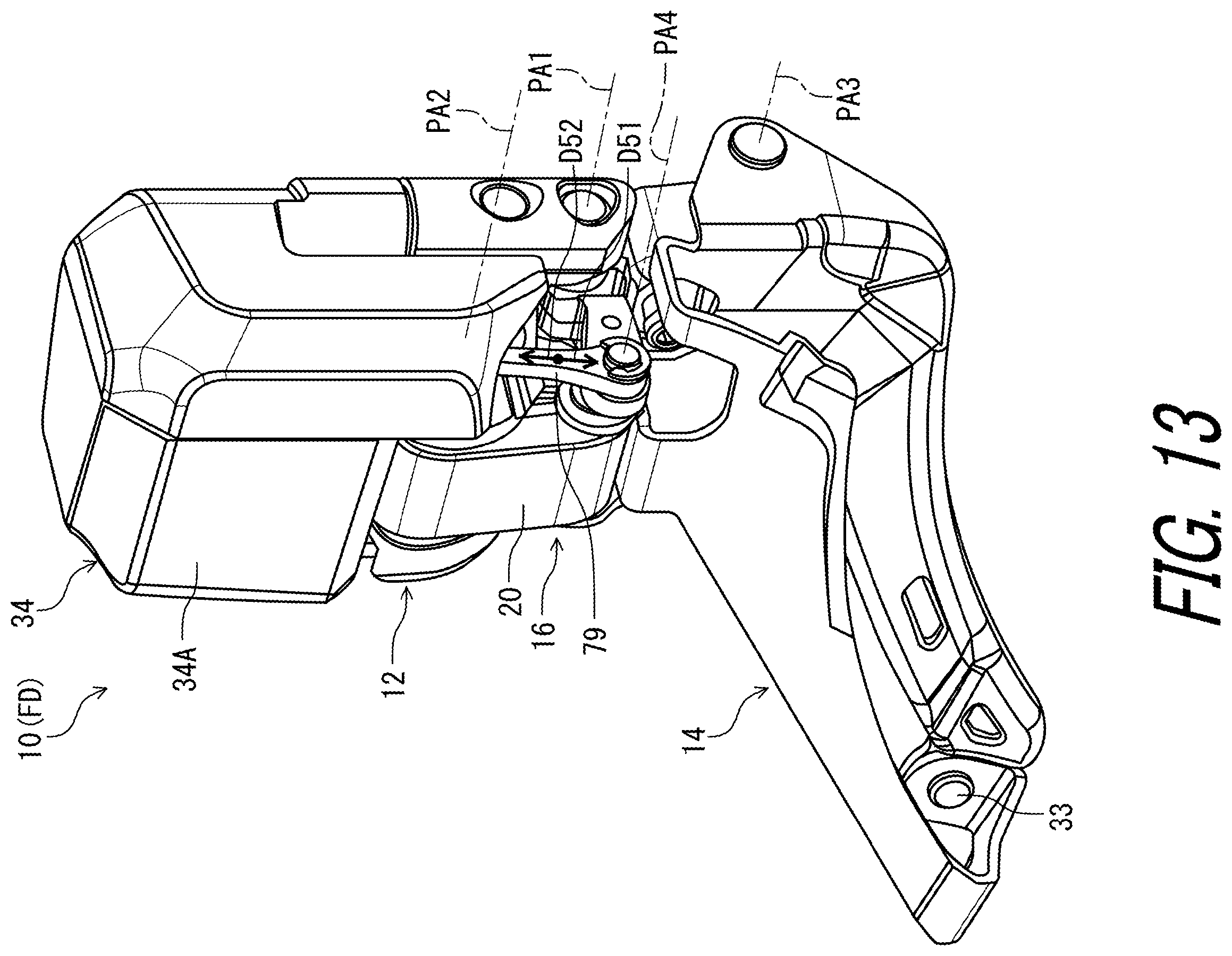 Patent US11787506 Figure 13 – Derailleur for human-powered vehicle
