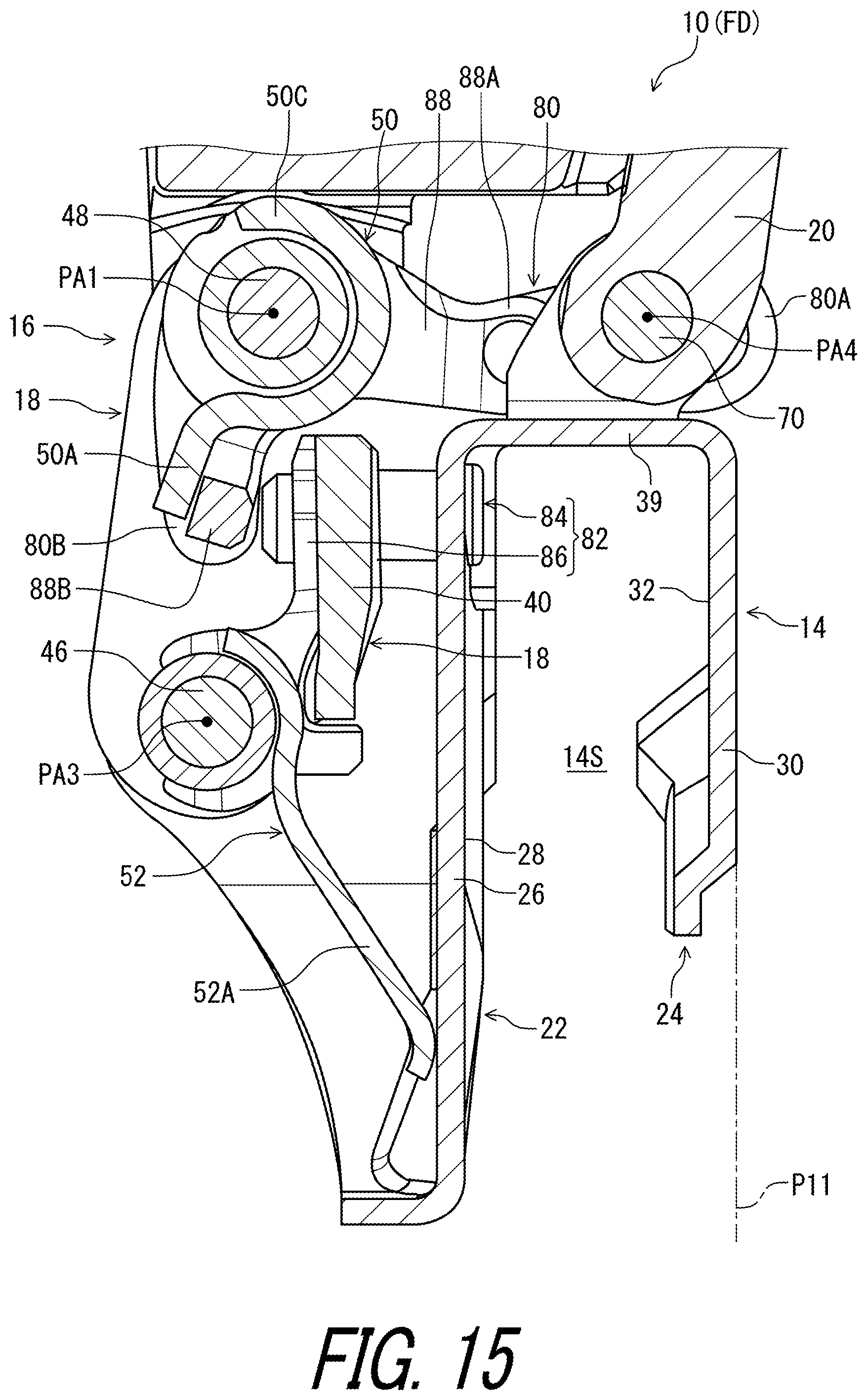 Patent US11787506 Figure 15 – Derailleur for human-powered vehicle