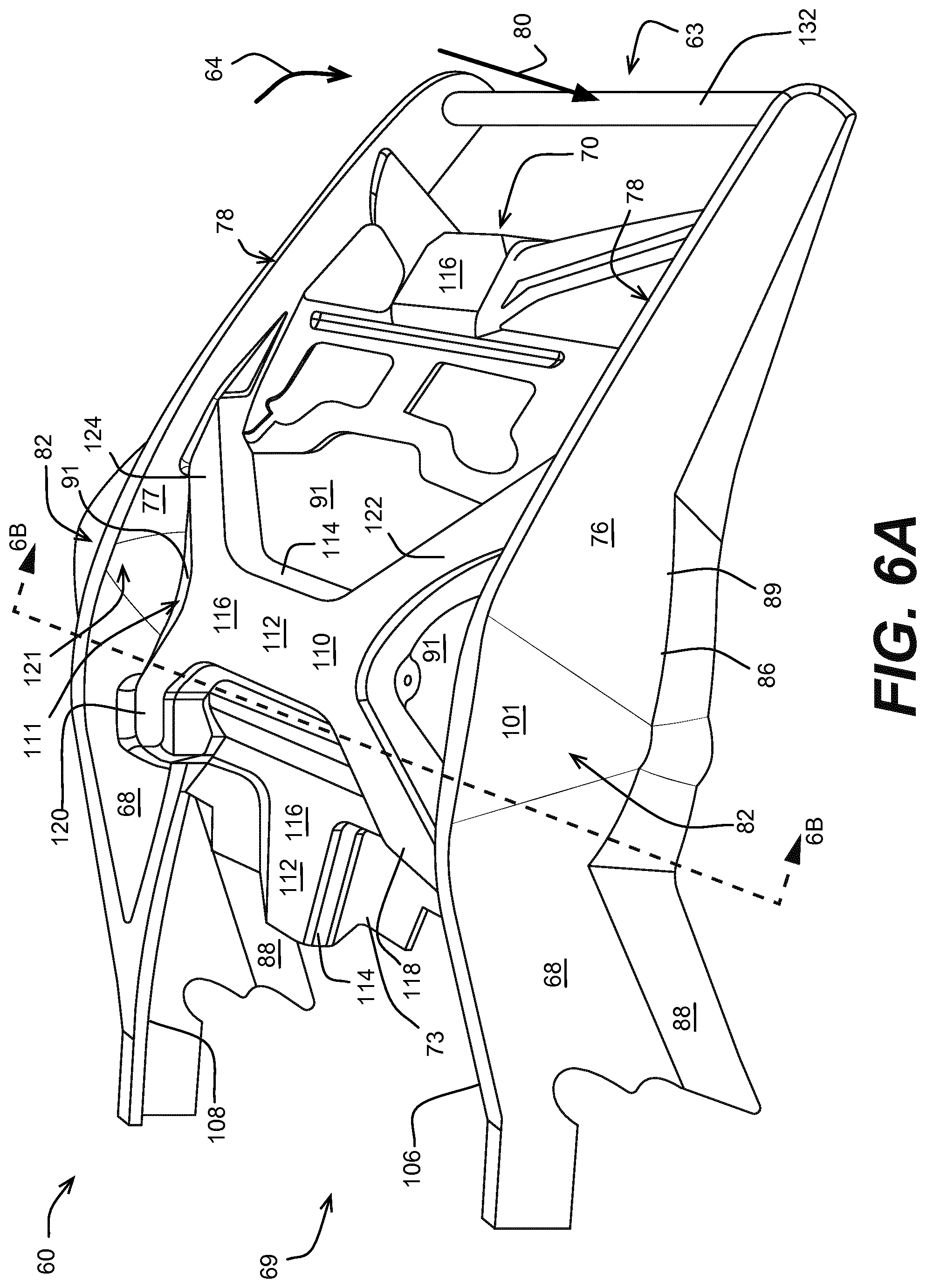 Patent US11787509 Figure 6 – Snowmobile with a tunnel having a bendable portion