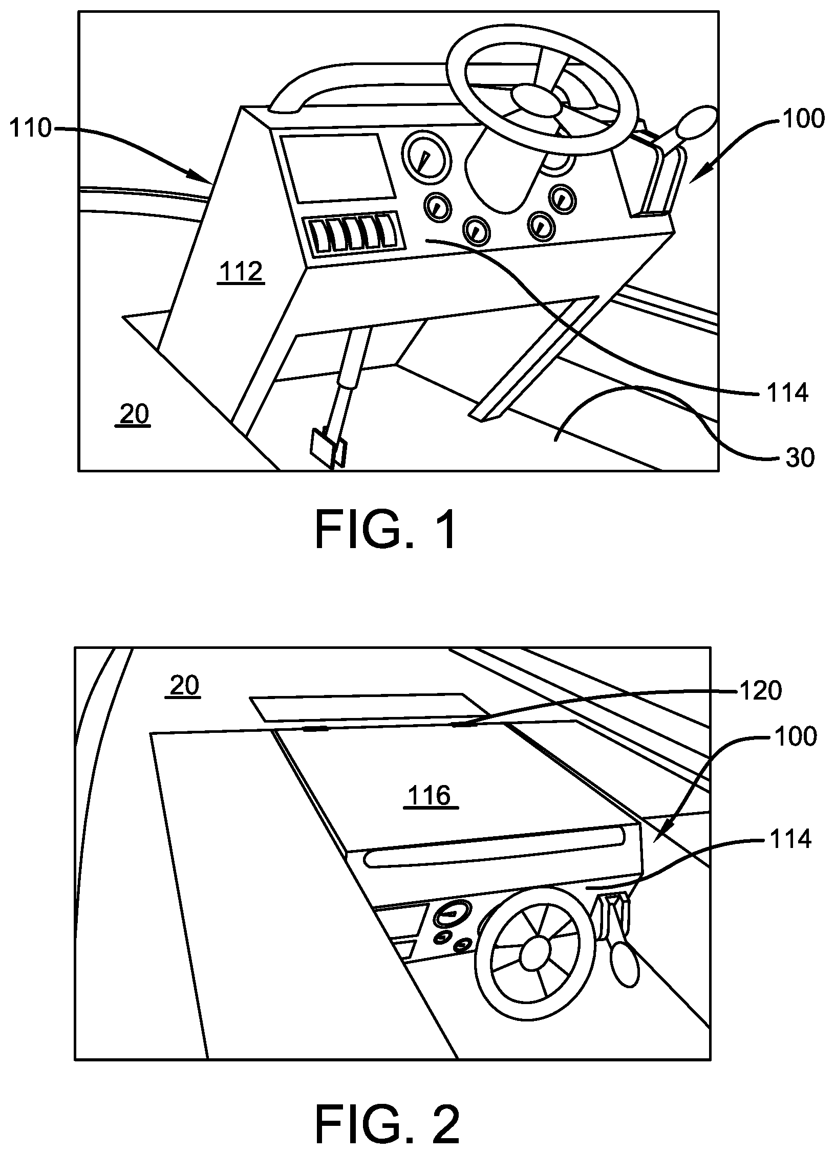Patent US11787510 Figure 1 – Adjustable boat console
