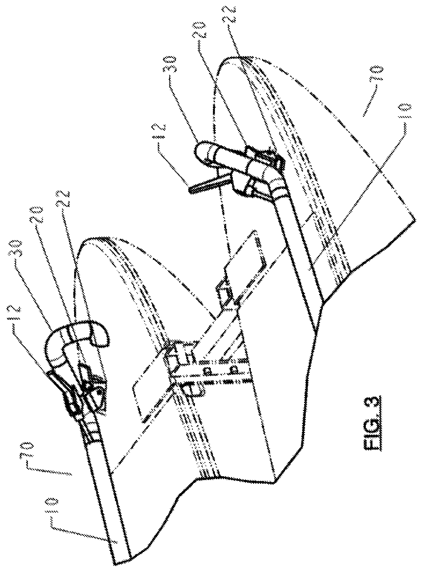 Patent US11787513 Figure 3 – Retractable handlebars for use on motorized surf boots