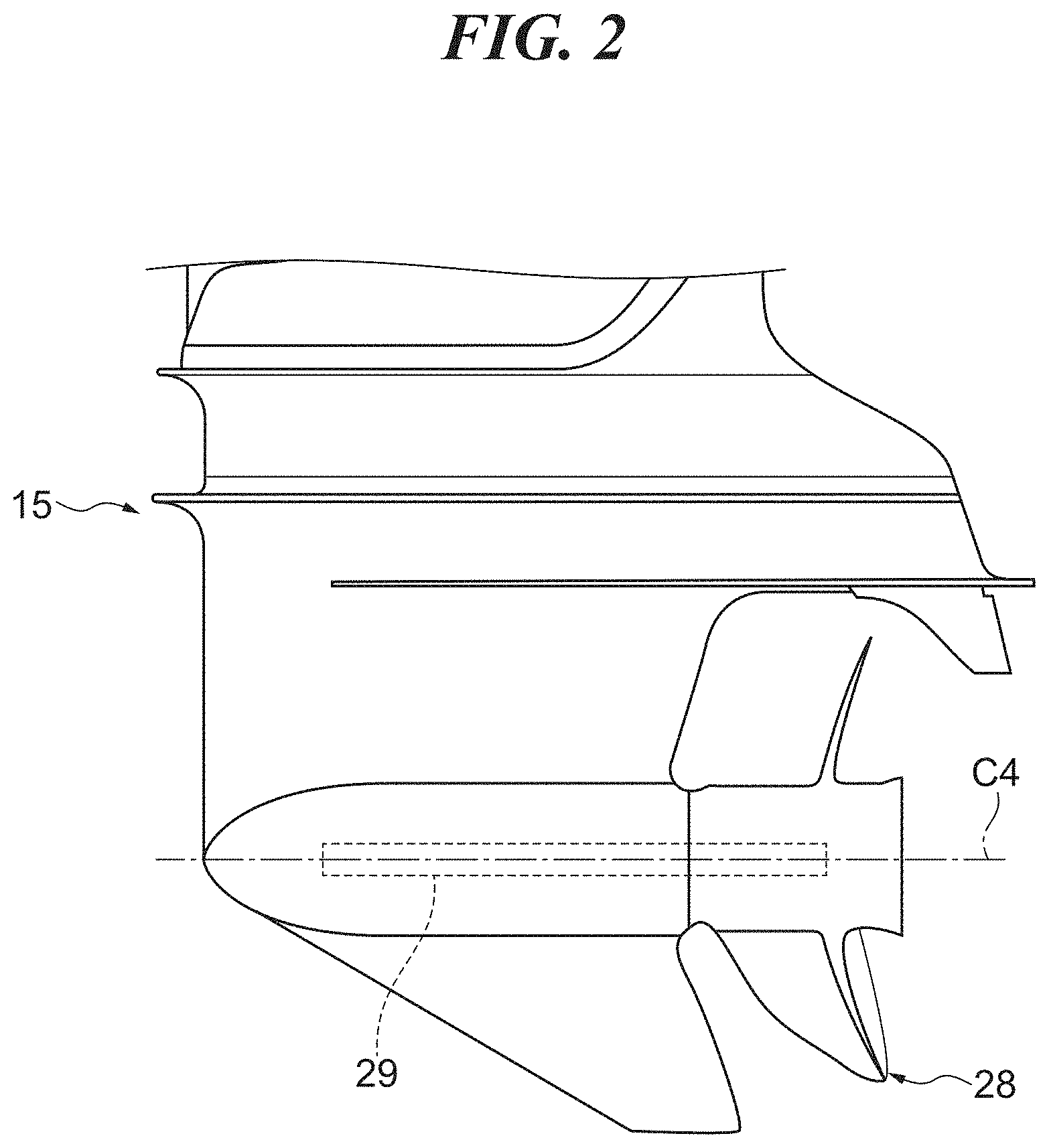 Patent US11787516 Figure 2 – Apparatus and method for steering control of marine vessel able to automatically reduce chine walk, and marine vessel