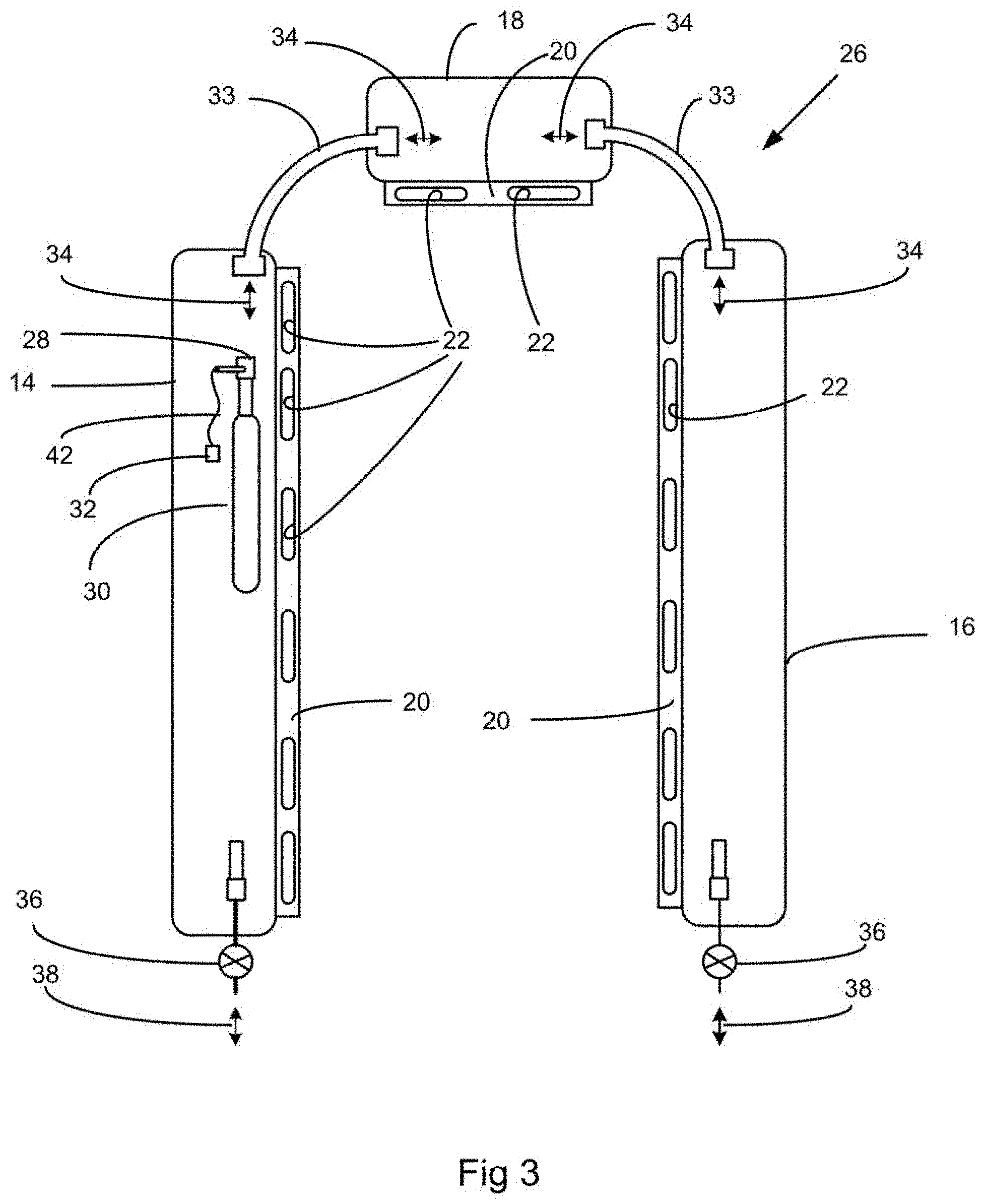 Patent US11787518 Figure 3 – Backboard inflatable rescue device