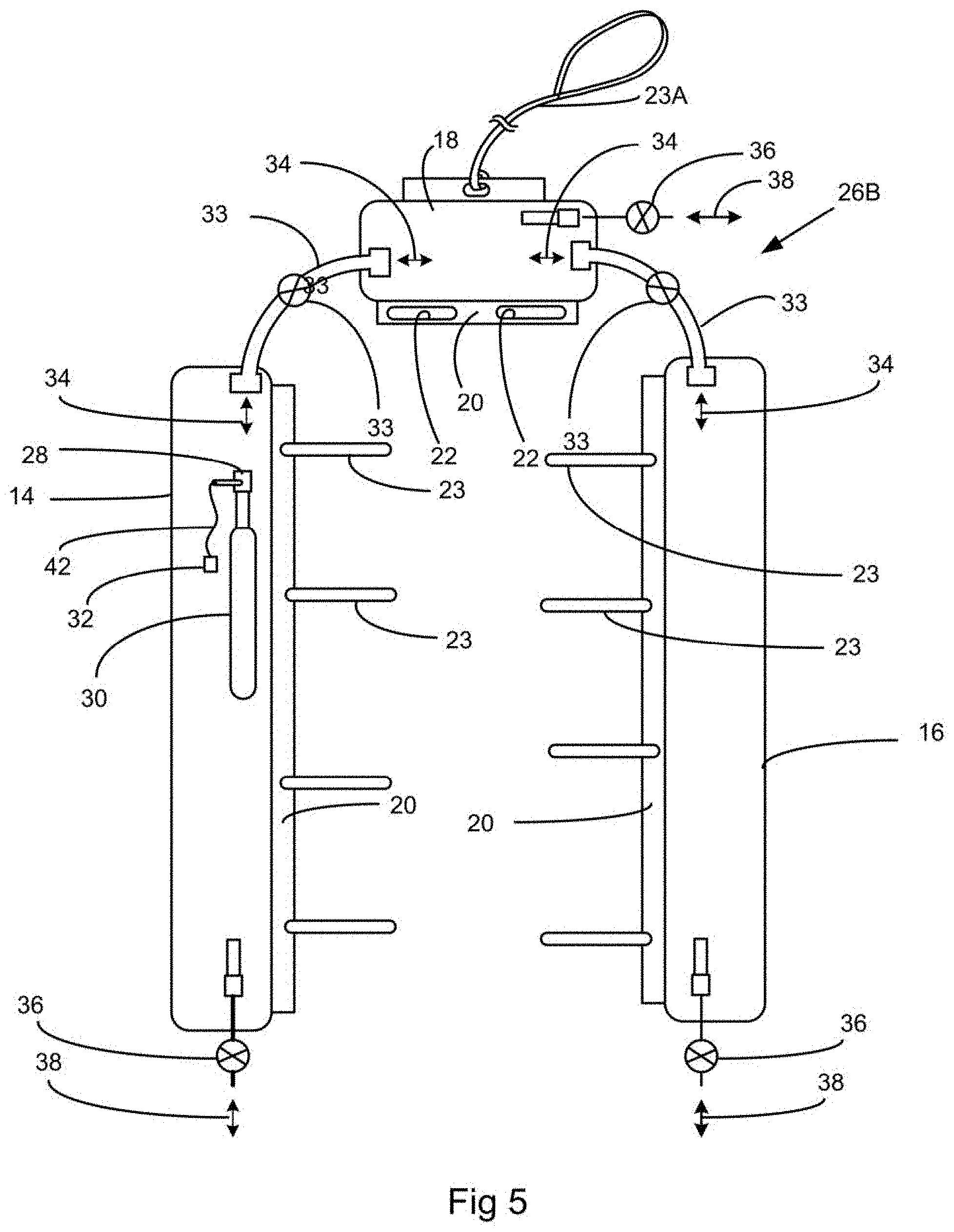 Patent US11787518 Figure 5 – Backboard inflatable rescue device