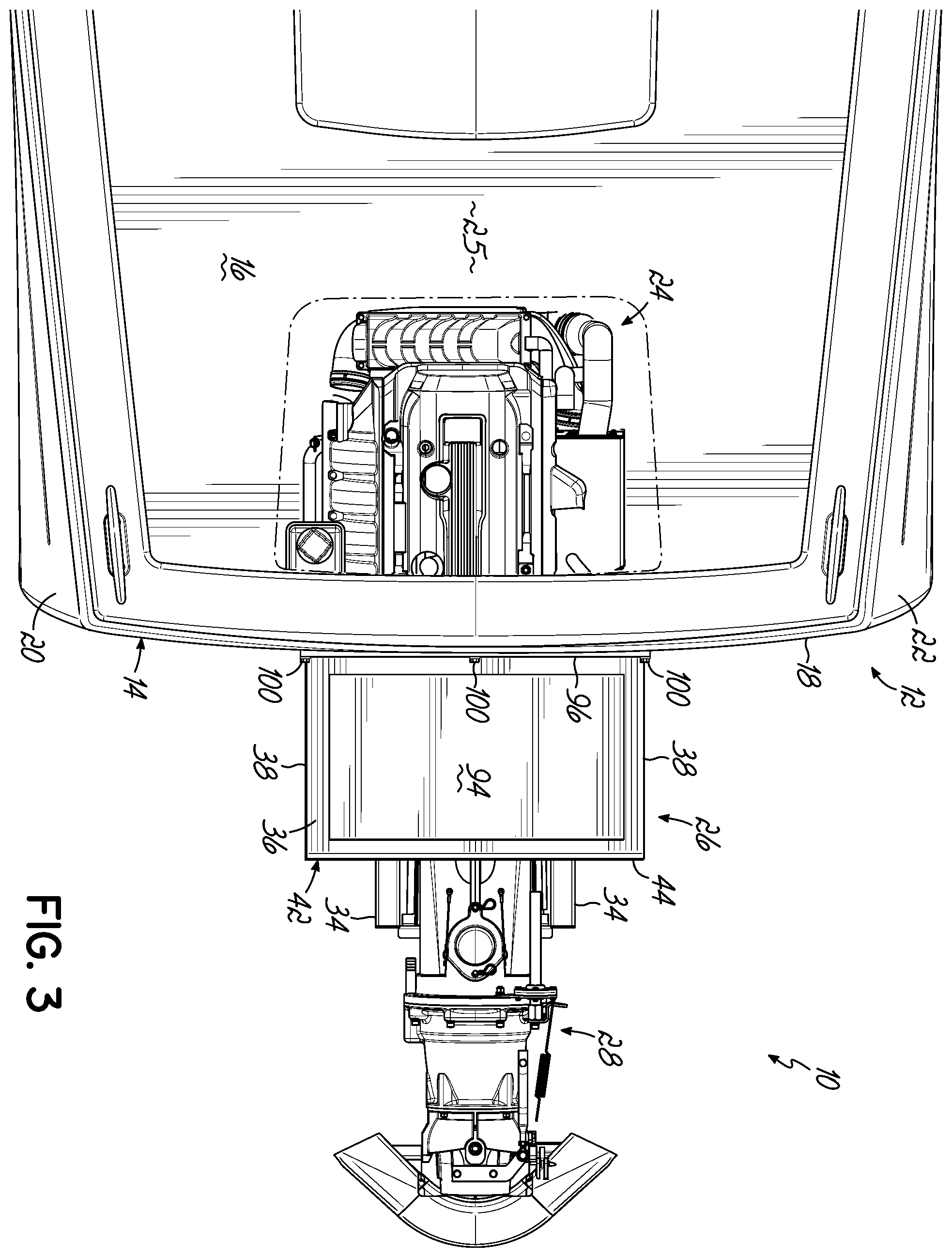 Patent US11787520 Figure 3 – Jet pump assembly and method of securing jet pump assembly to boat hull