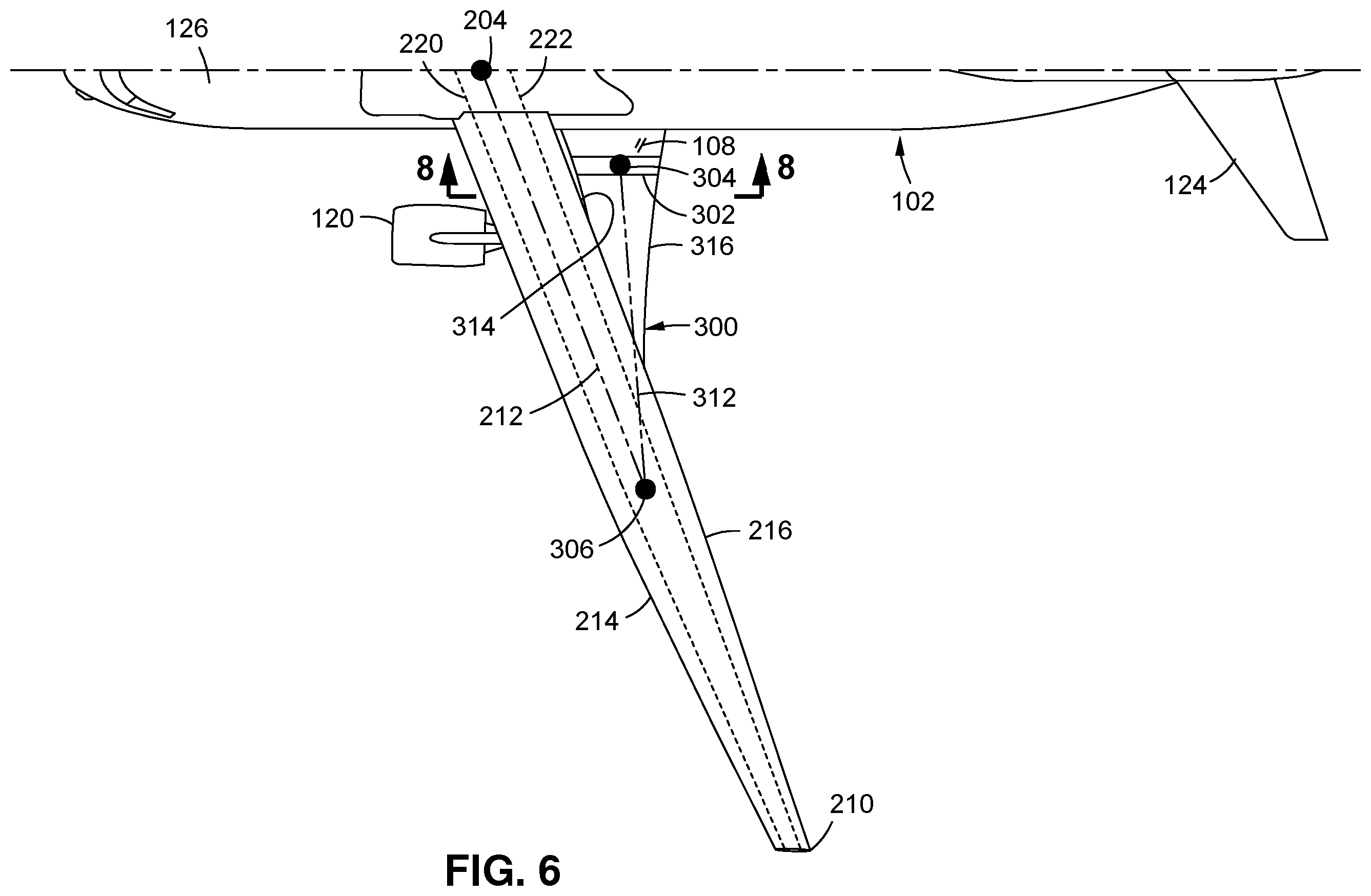 Patent US11787524 Figure 4 – Structural arrangement and method for counteracting a vertical moment of a strut-braced wing