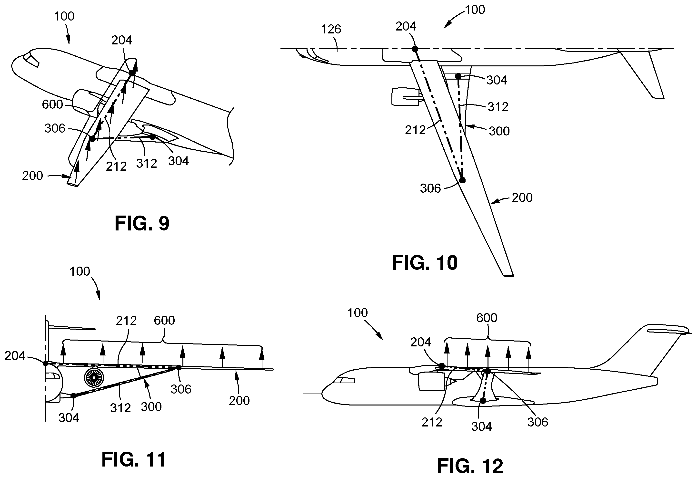 Patent US11787524 Figure 6 – Structural arrangement and method for counteracting a vertical moment of a strut-braced wing