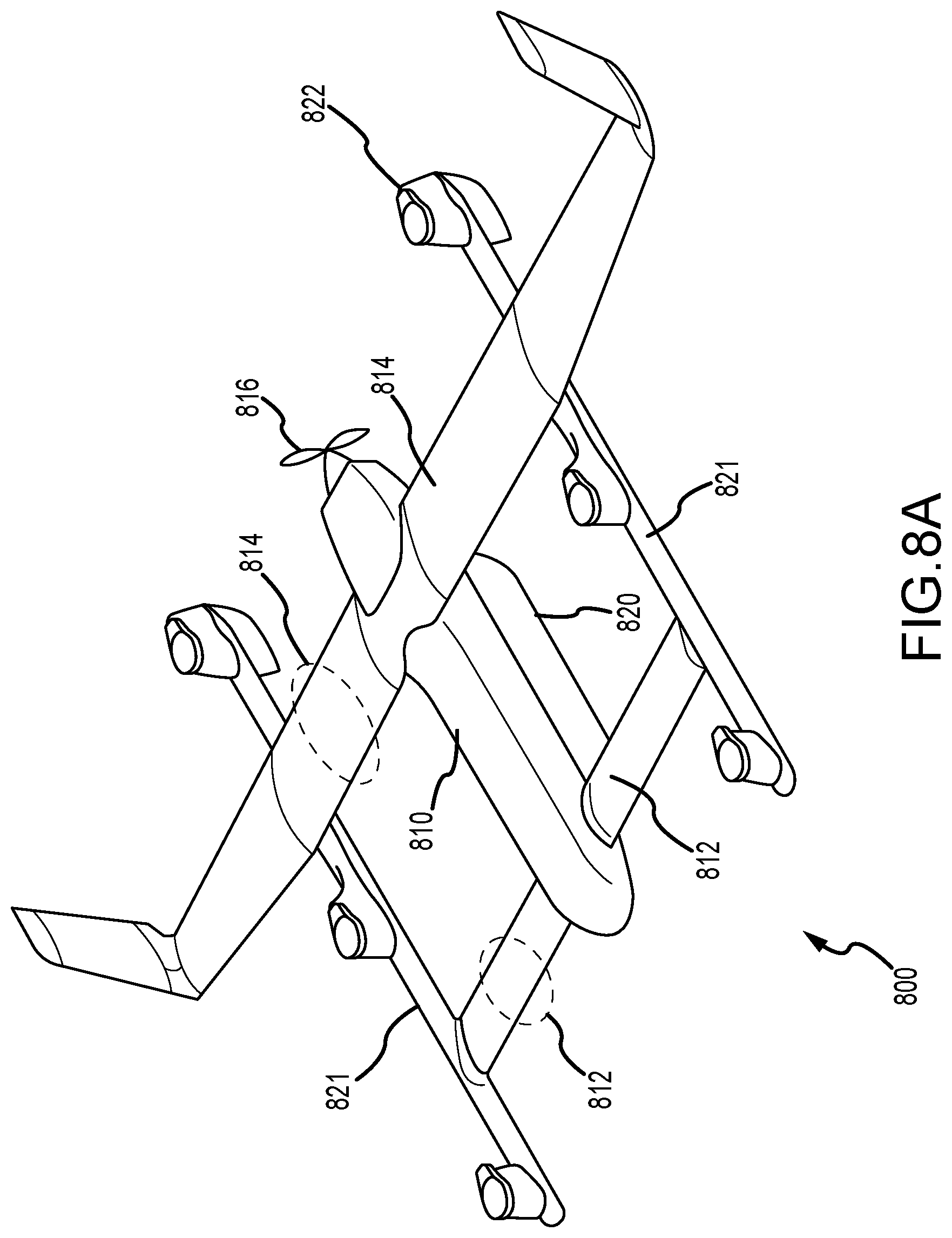 Patent US11787525 Figure 10 – Reconfigurable hybrid VTOL system
