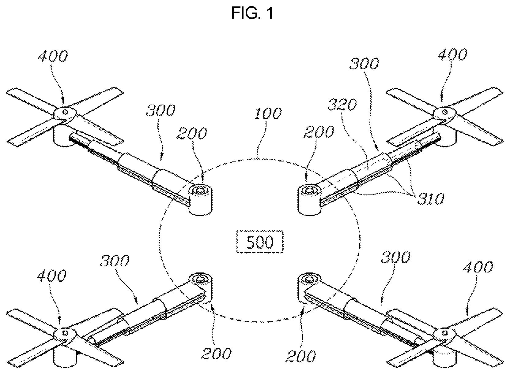 Patent US11787530 Figure 1 – Fail safety apparatus of air mobility