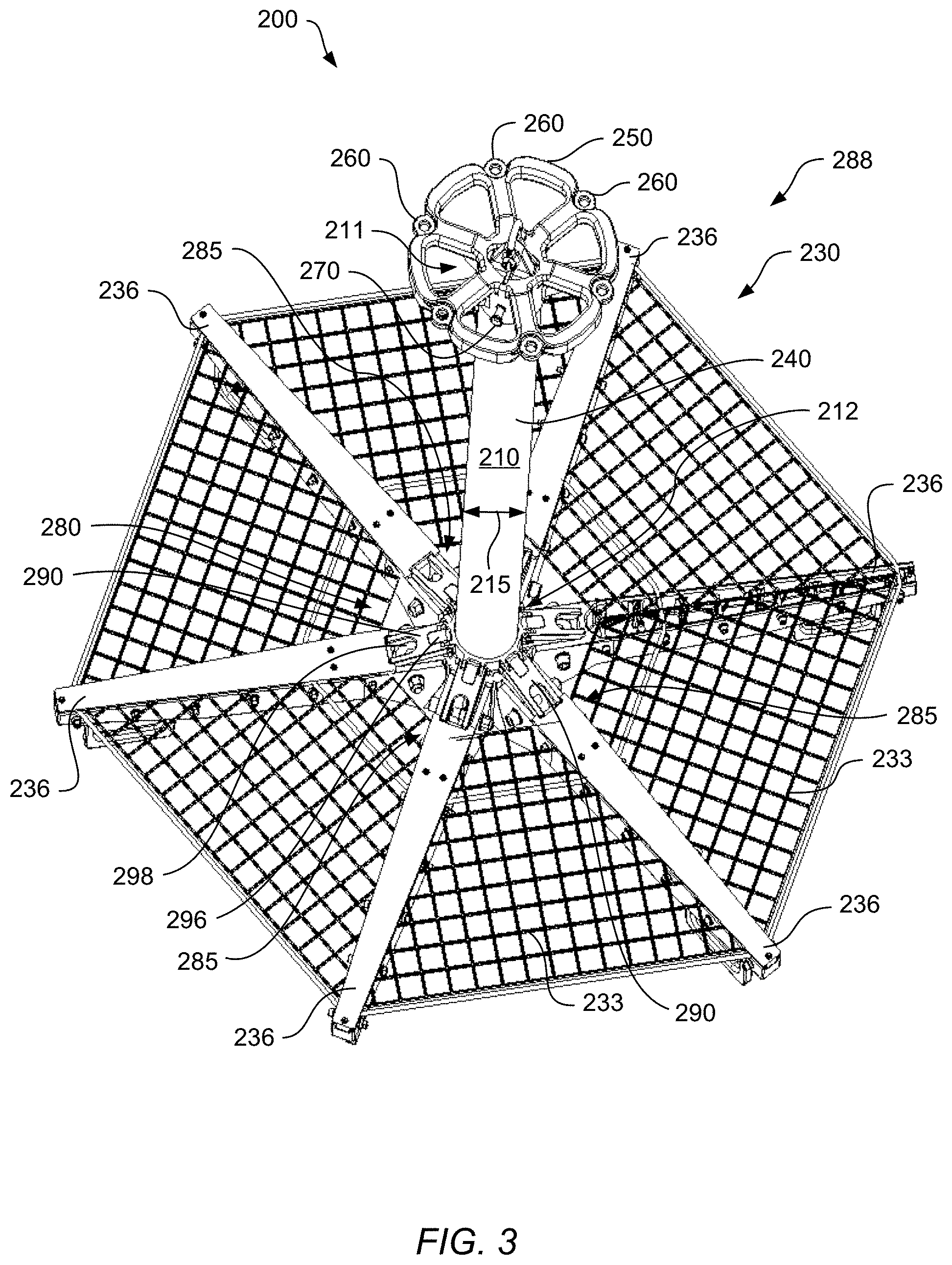 Patent US11787531 Figure 5 – Modular load carrying apparatus with a carrier star