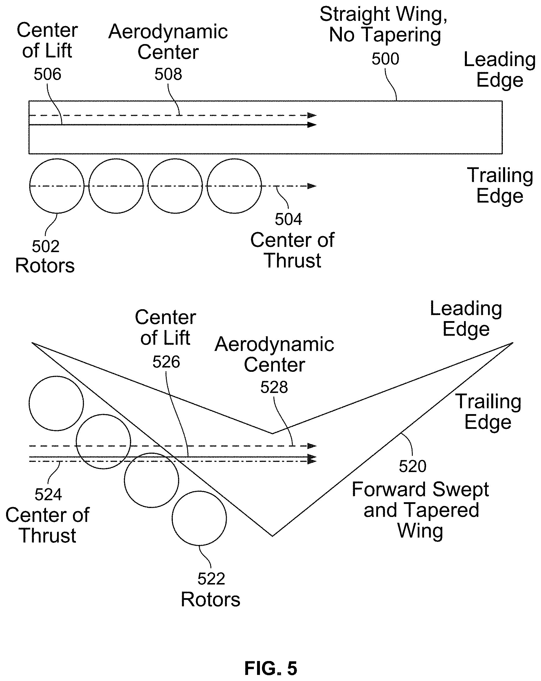 Patent US11787537 Figure 5 – Hybrid power systems for different modes of flight