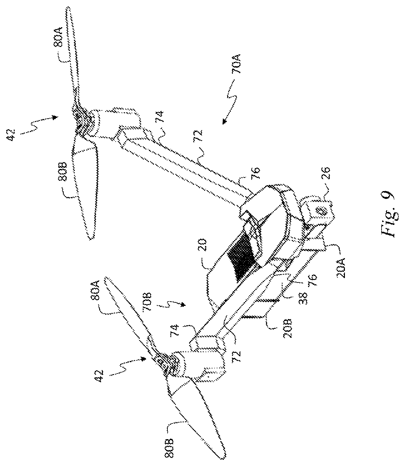 Patent US11787540 Figure 7 – Unmanned flight systems and control systems thereof
