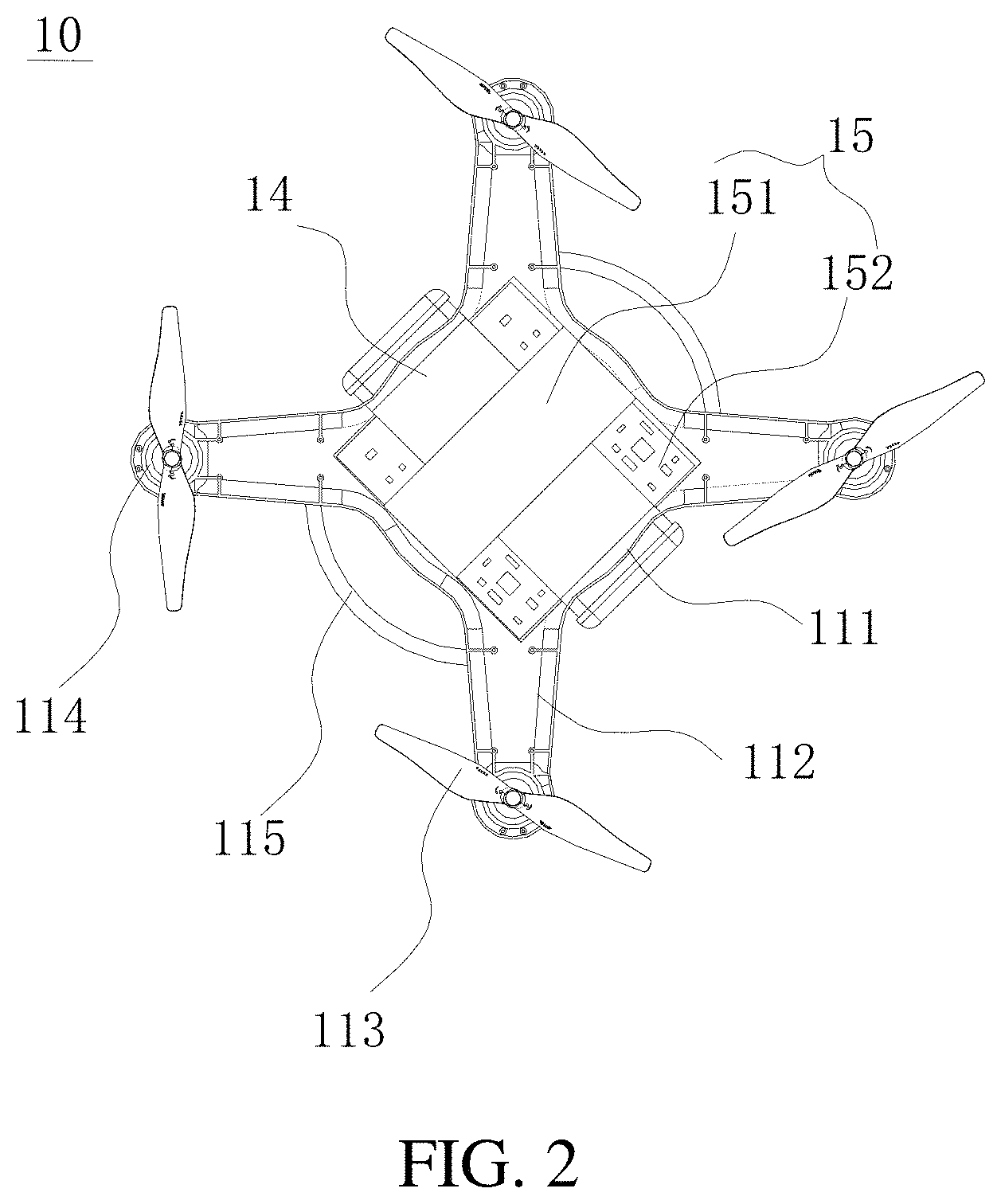 Patent US11787542 Figure 2 – Unmanned aerial vehicle