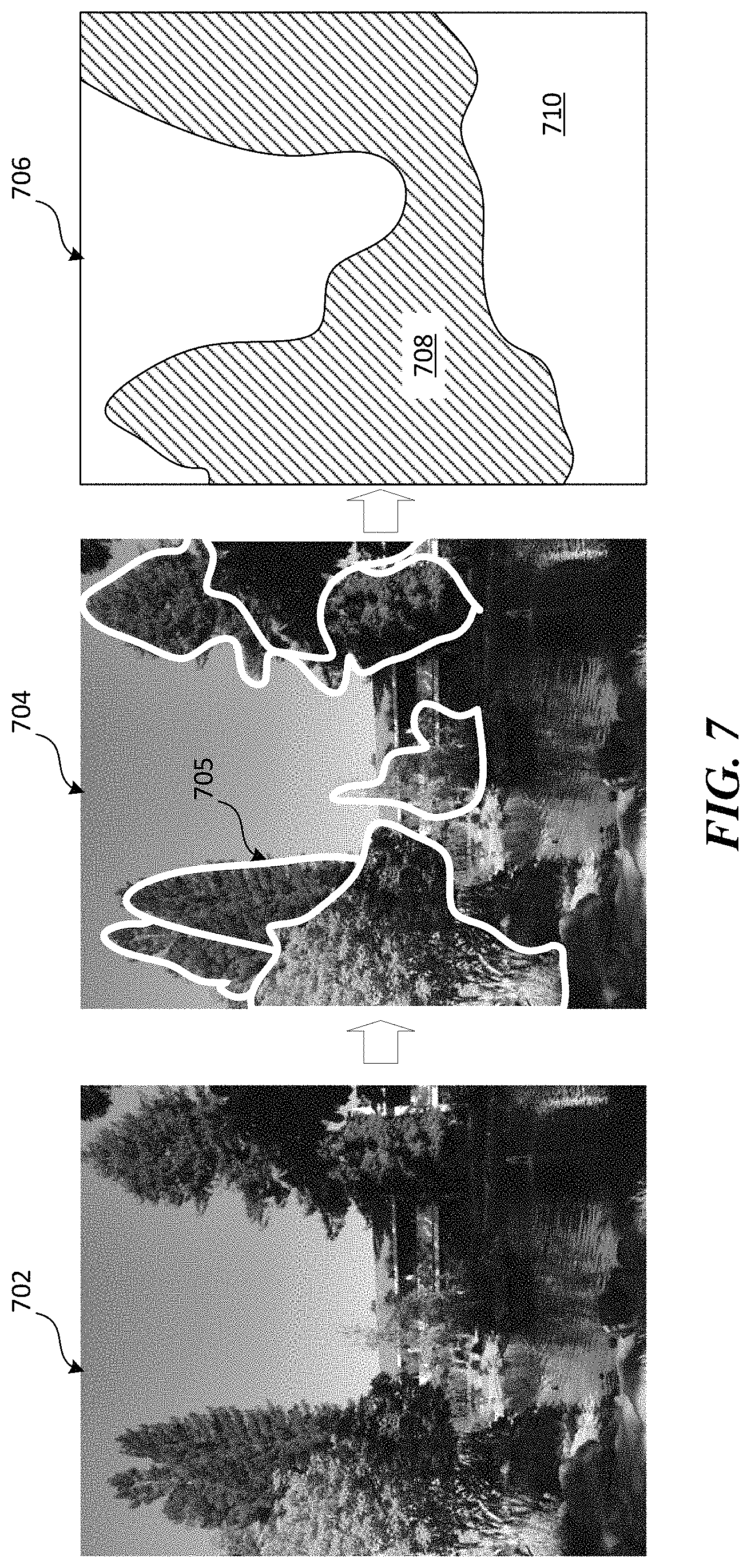 Patent US11787543 Figure 7 – Image space motion planning of an autonomous vehicle