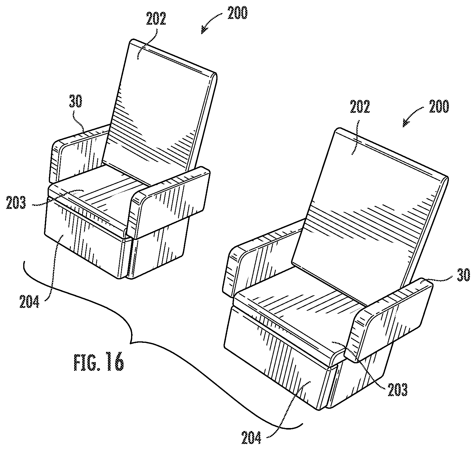 Patent US11787545 Figure 16 – Platform first class
