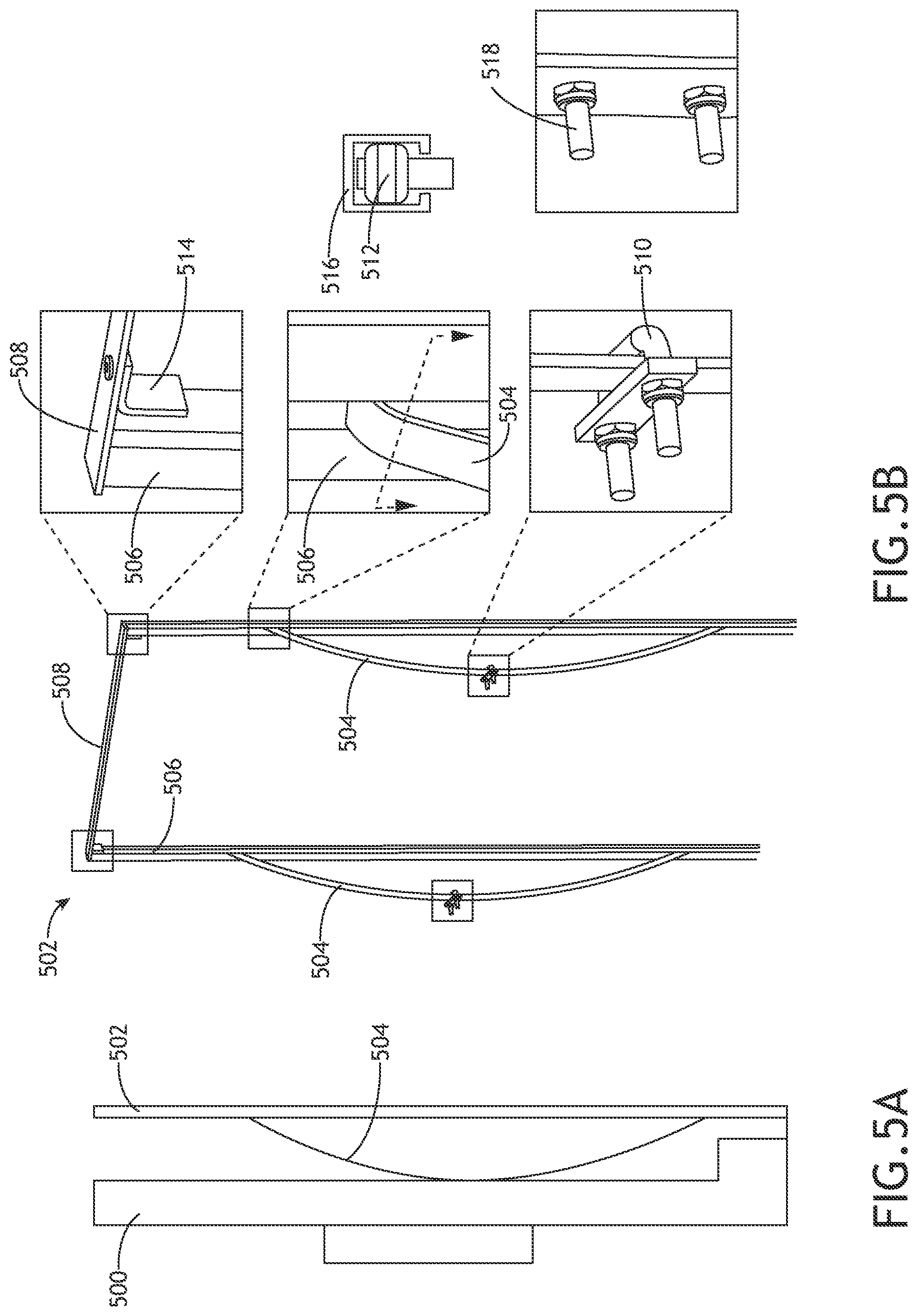 Patent US11787546 Figure 5 – Adjustable seal frame for floor mounted cabin attendant seats