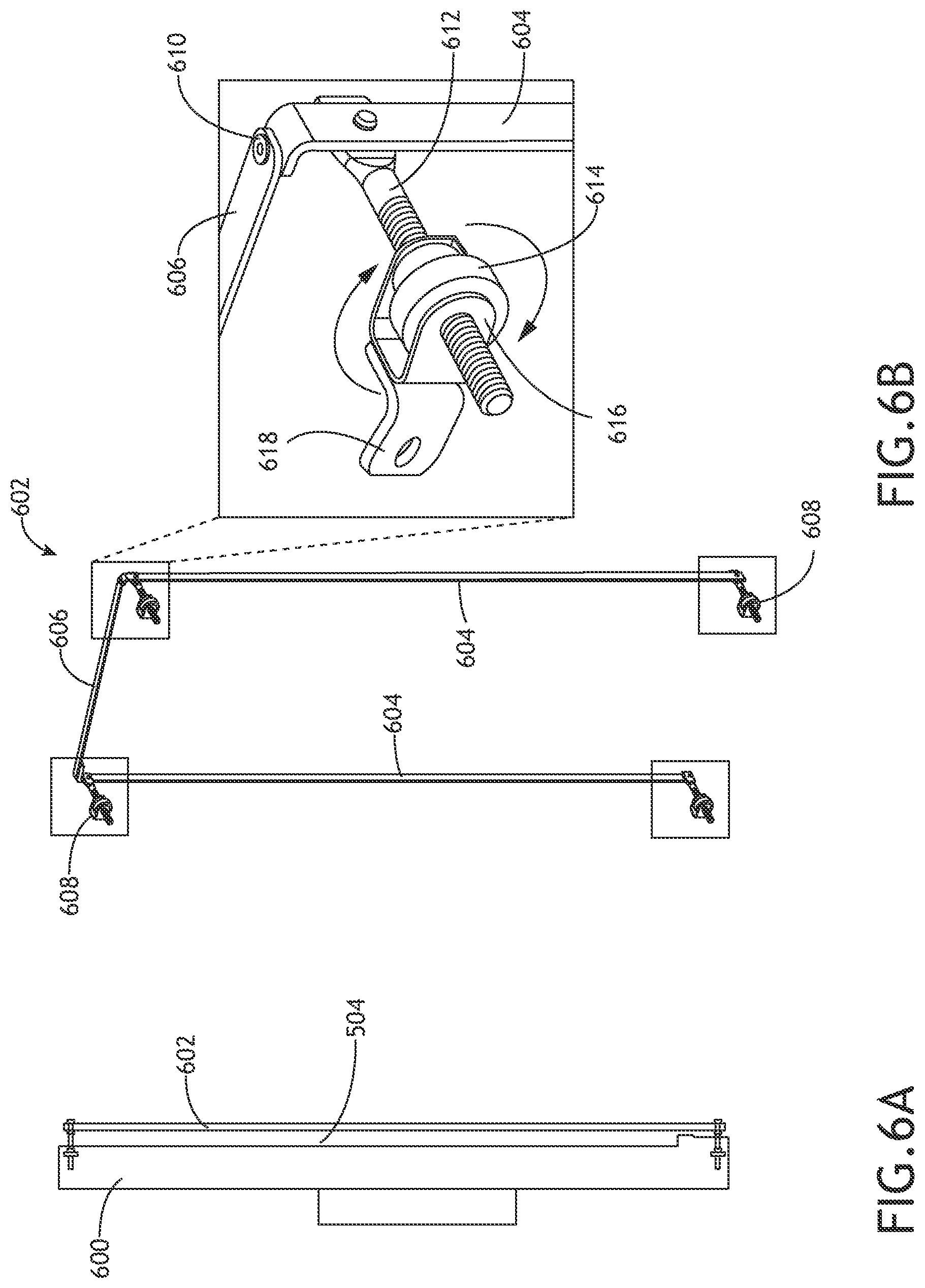 Patent US11787546 Figure 6 – Adjustable seal frame for floor mounted cabin attendant seats