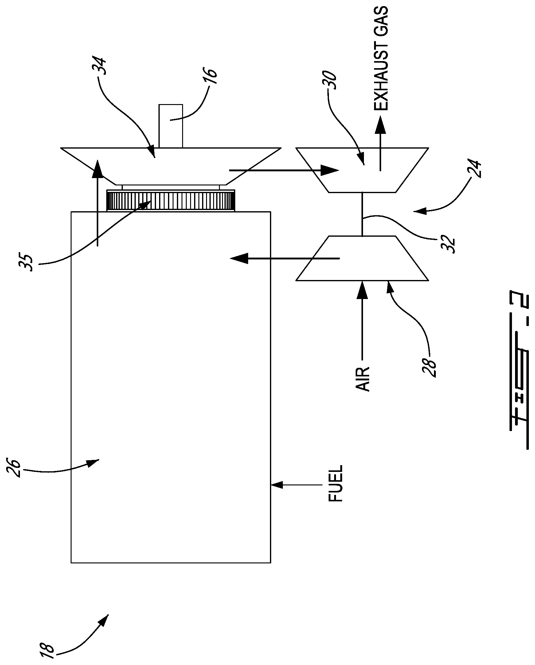 Patent US11787548 Figure 2 – Aircraft power plant with supercritical CO 2 heat engine