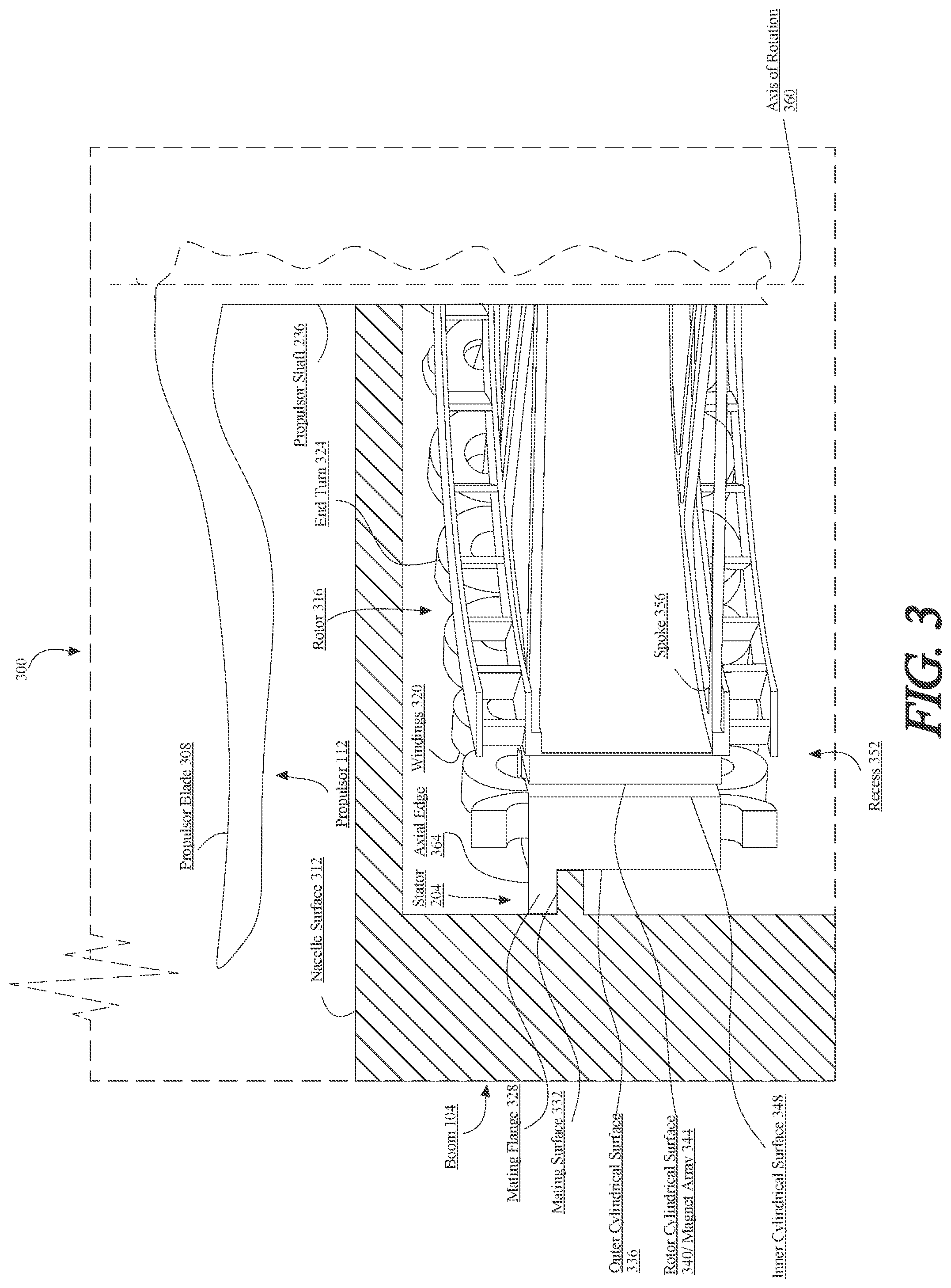 Patent US11787550 Figure 3 – Propulsor assembly powered by a dual motor system