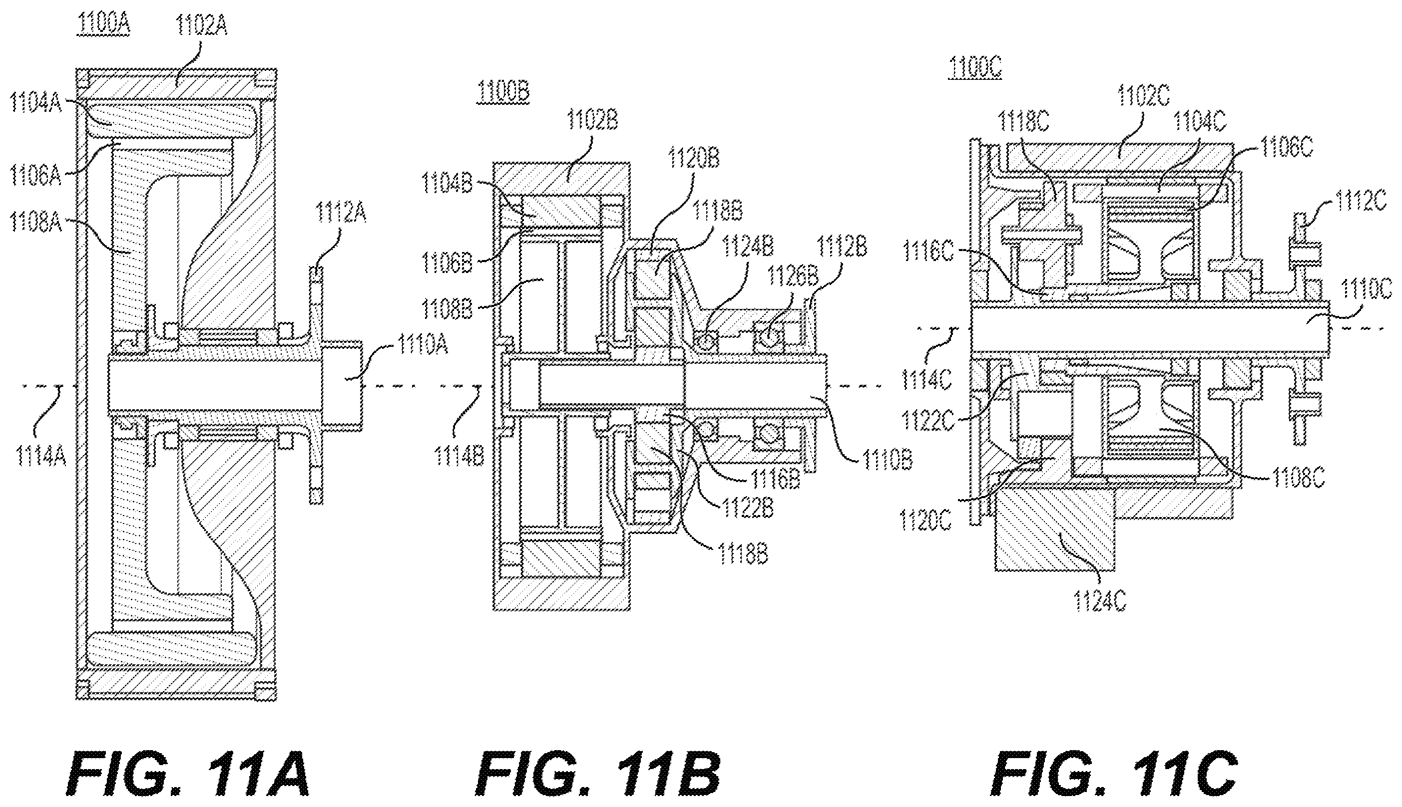 Patent US11787551 Figure 11 – Vertical takeoff and landing aircraft electric engine configuration