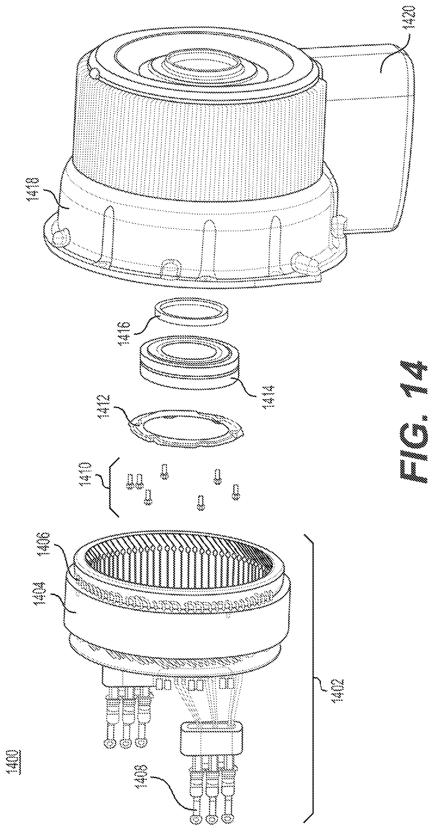 Patent US11787551 Figure 16 – Vertical takeoff and landing aircraft electric engine configuration