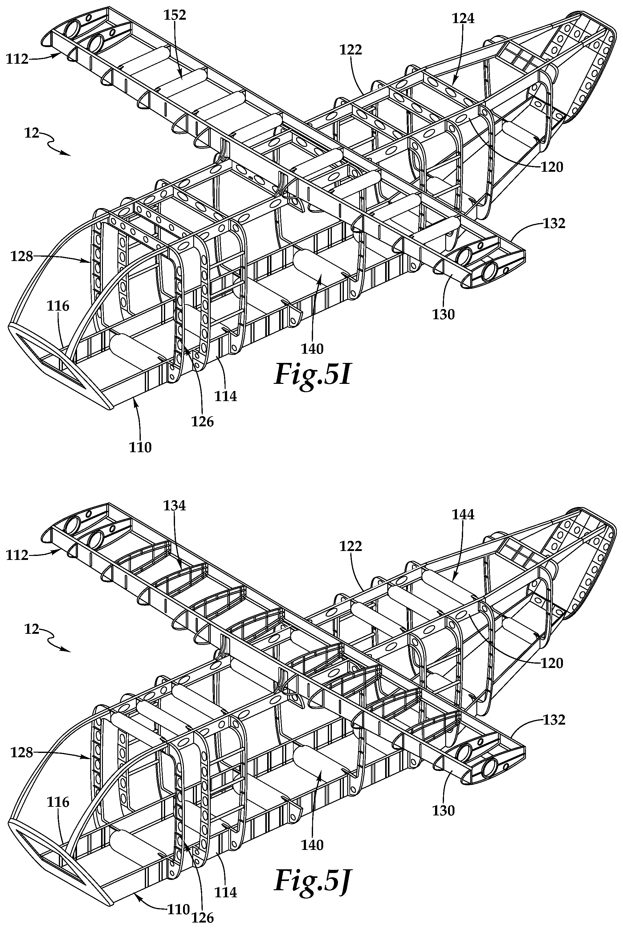 Patent US11787554 Figure 13 – Aircraft airframes having integral fuel tanks