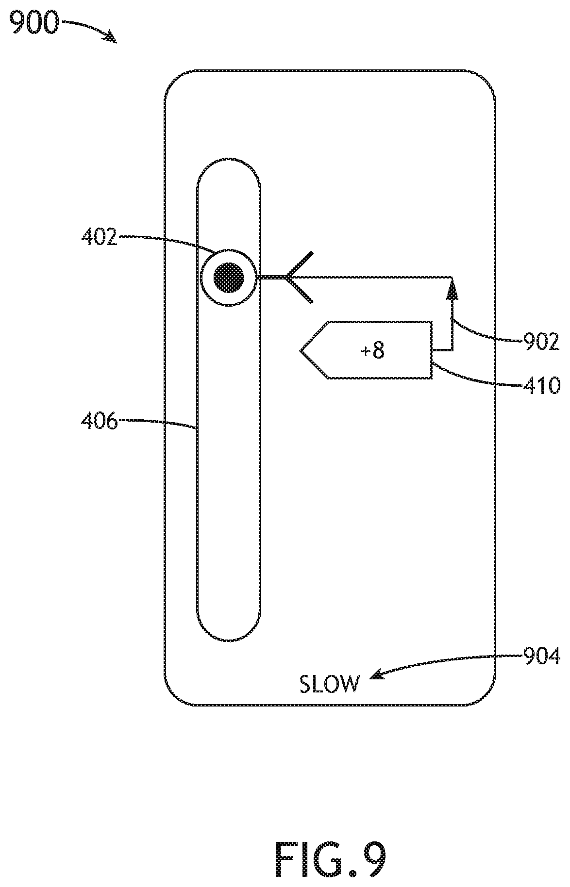 Patent US11787558 Figure 8 – Flight interval management graphical speed performance monitor