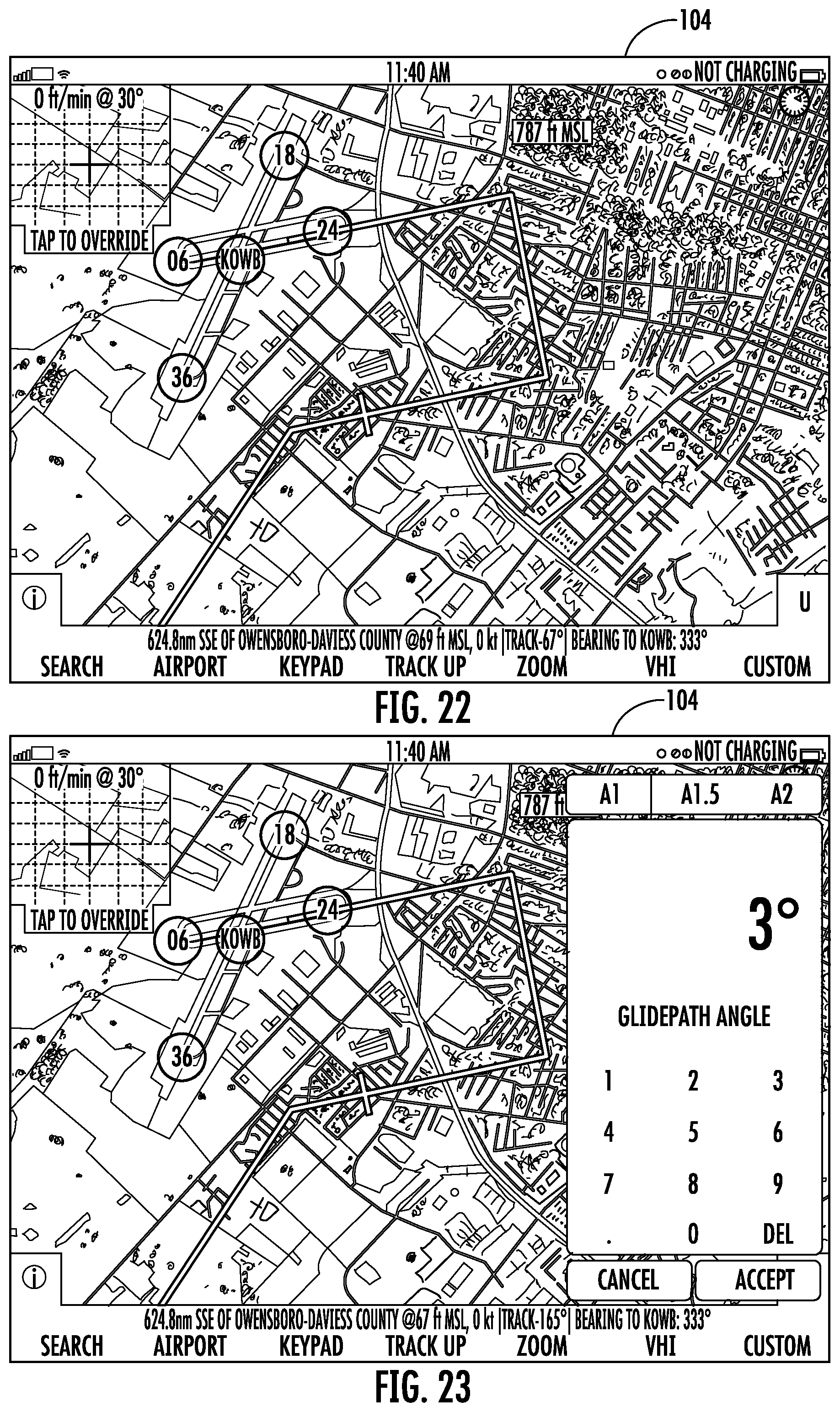 Patent US11787560 Figure 12 – Computer-based systems and methods for facilitating aircraft approach