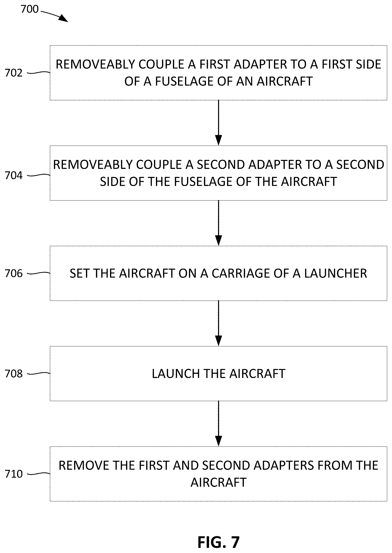 Patent US11787561 Figure 6 – Adapter assemblies for aircraft and launchers for deploying aircraft