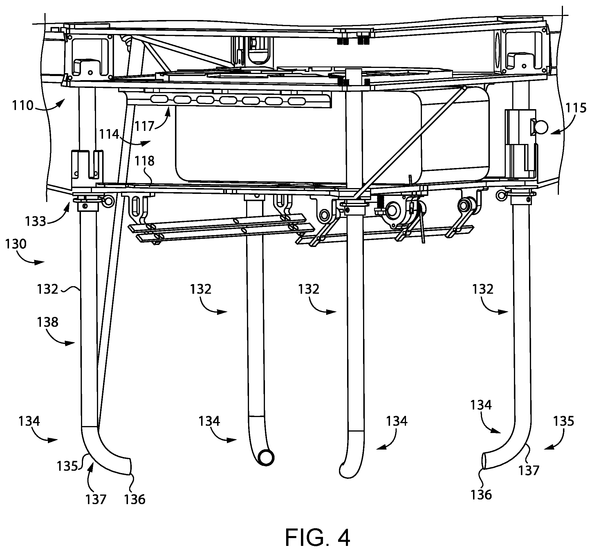 Patent US11787564 Figure 4 – Carriage lock mechanism for an unmanned aerial vehicle