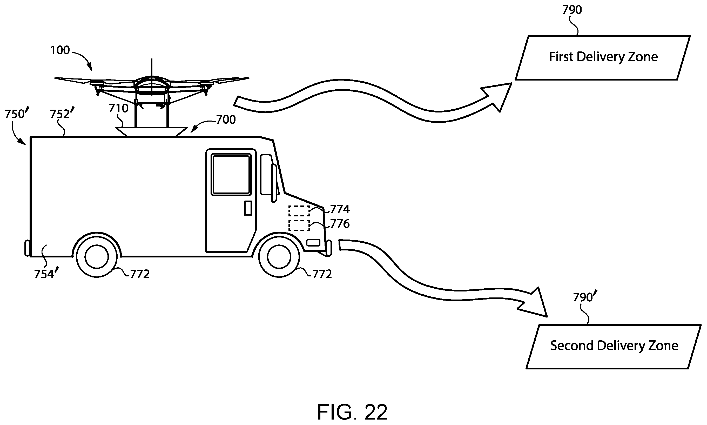 Patent US11787564 Figure 20 – Carriage lock mechanism for an unmanned aerial vehicle