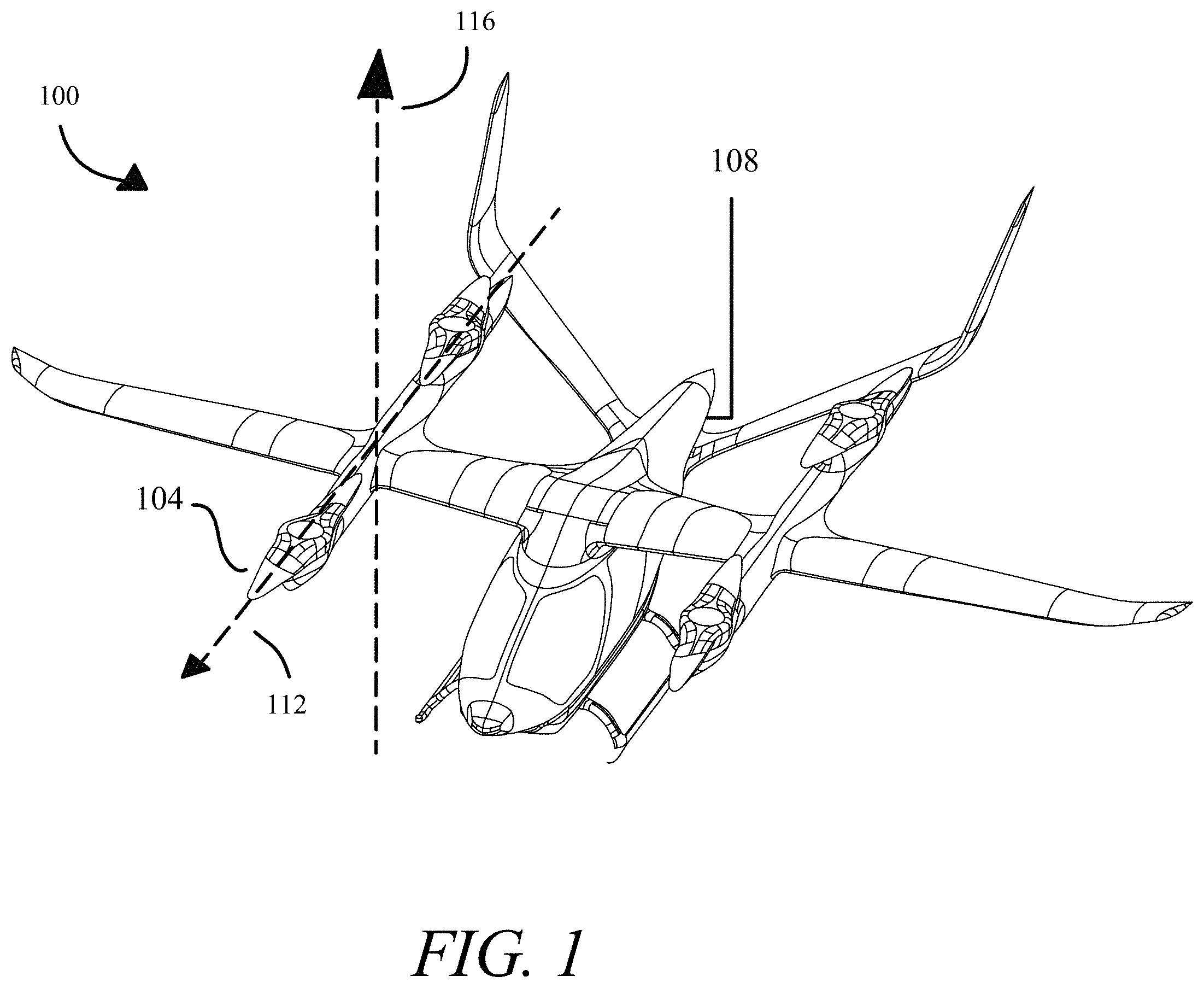 Patent US11787575 Figure 1 – Method of propulsor management in electric aircraft