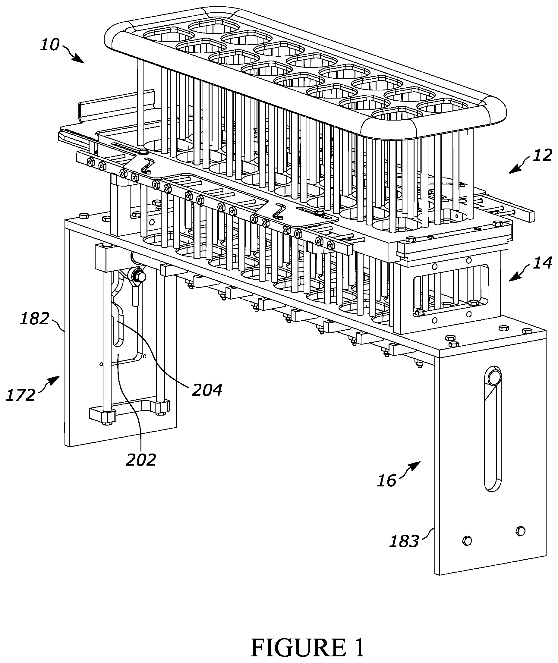 Patent US11787579 Figure 1 – Lid pick and place system and method of use thereof