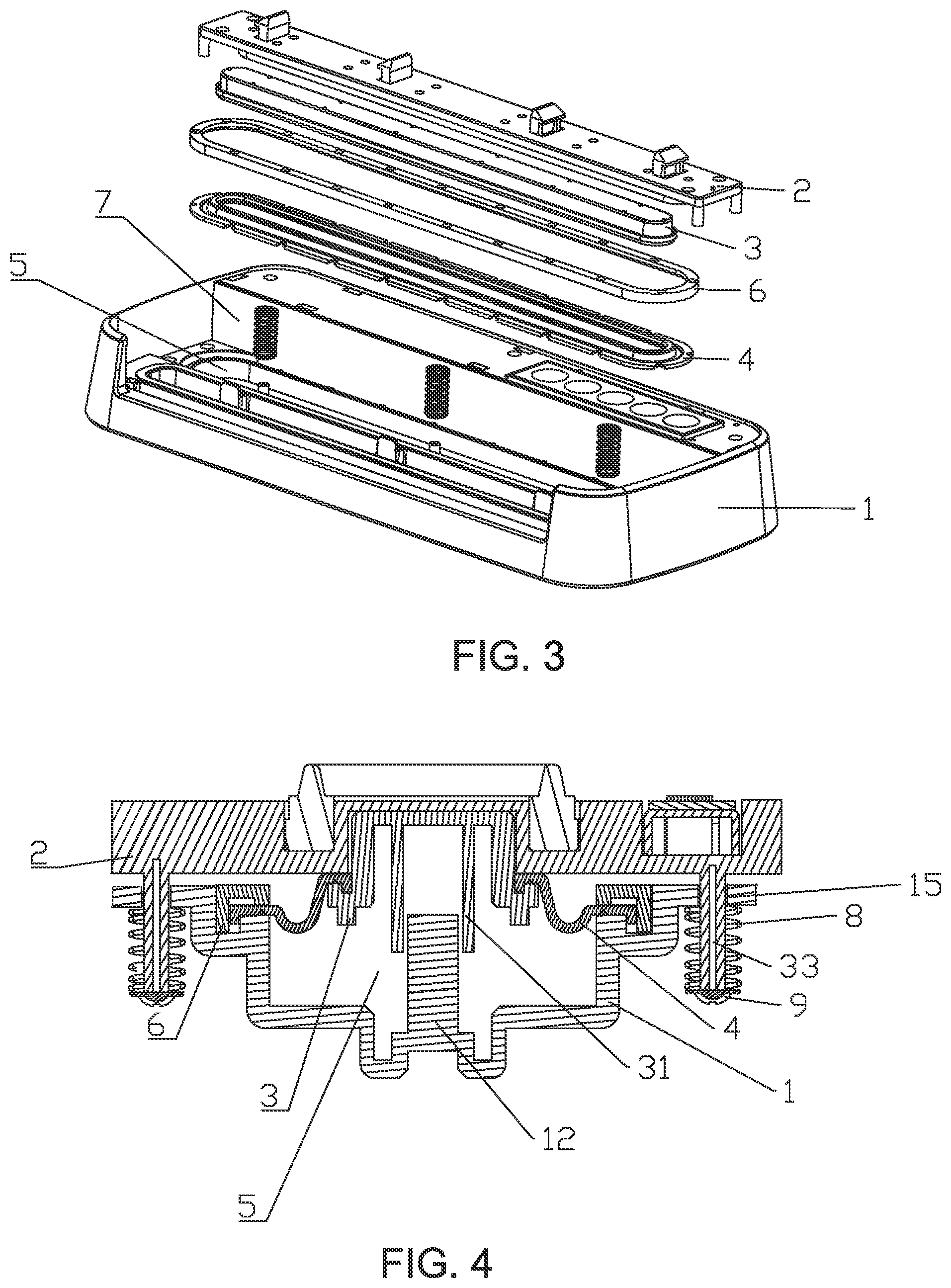 Patent US11787583 Figure 2 – Automatic pressing power device of vacuum packaging machine