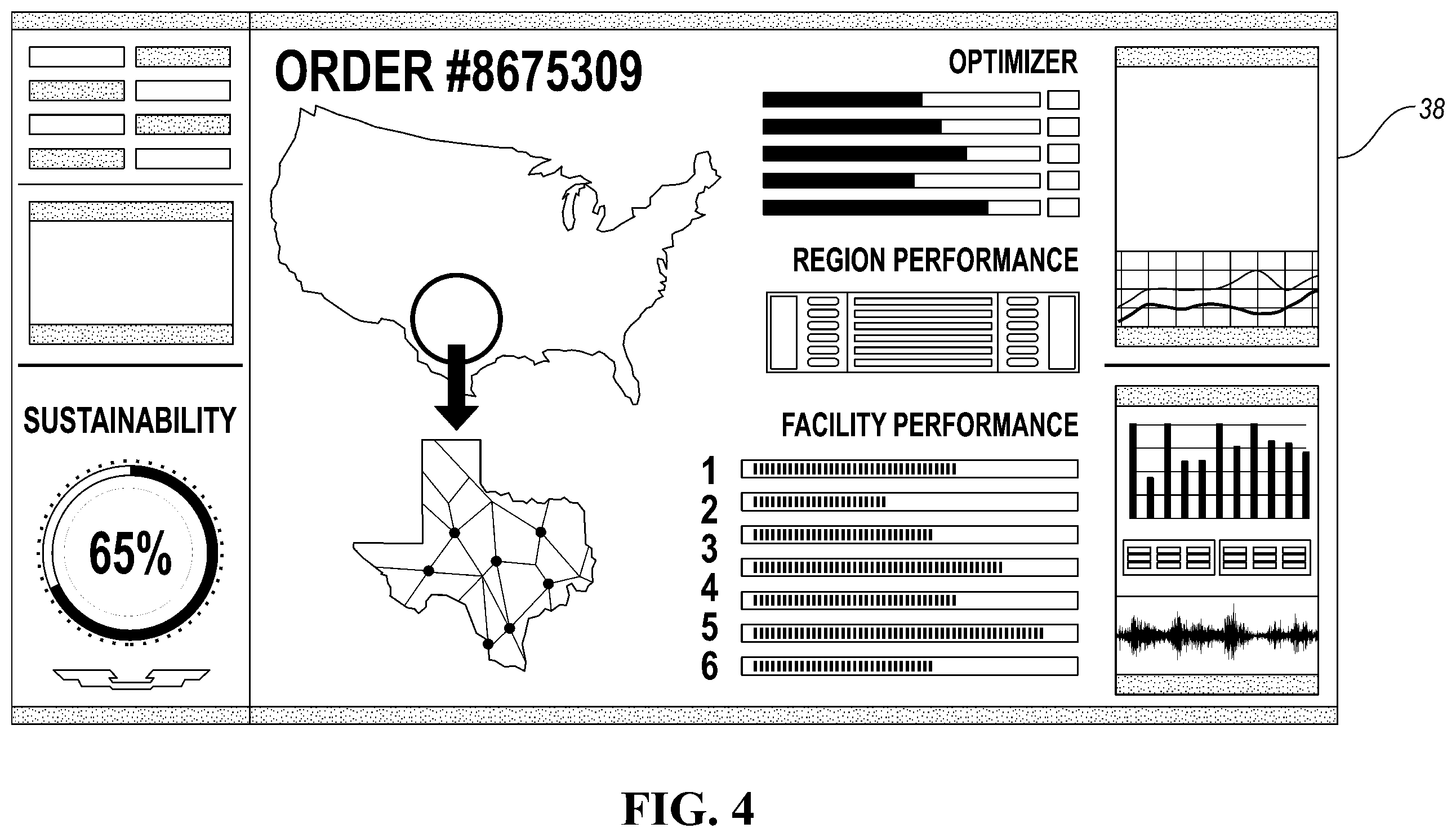 Patent US11787585 Figure 4 – Pallet wrapper and imaging system