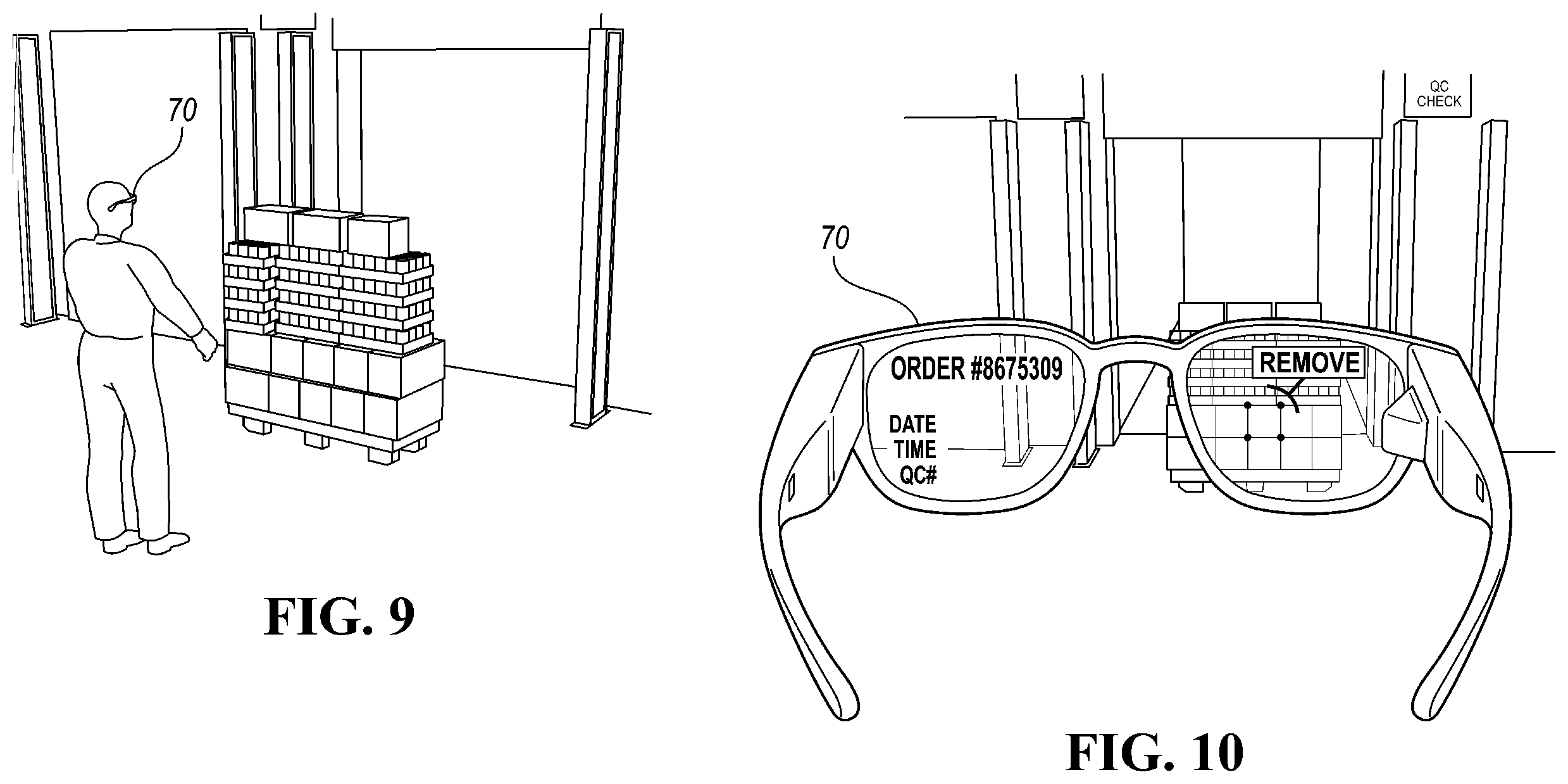 Patent US11787585 Figure 12 – Pallet wrapper and imaging system