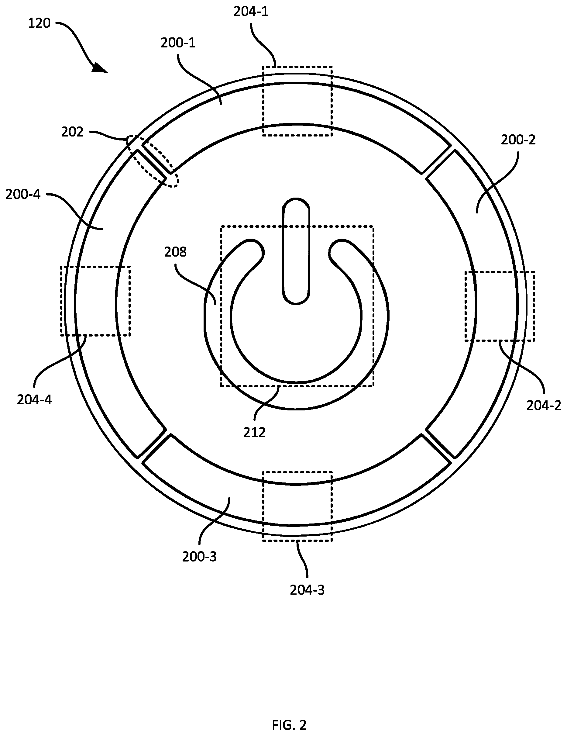 Patent US11787588 Figure 2 – Indicator assembly for media processing devices