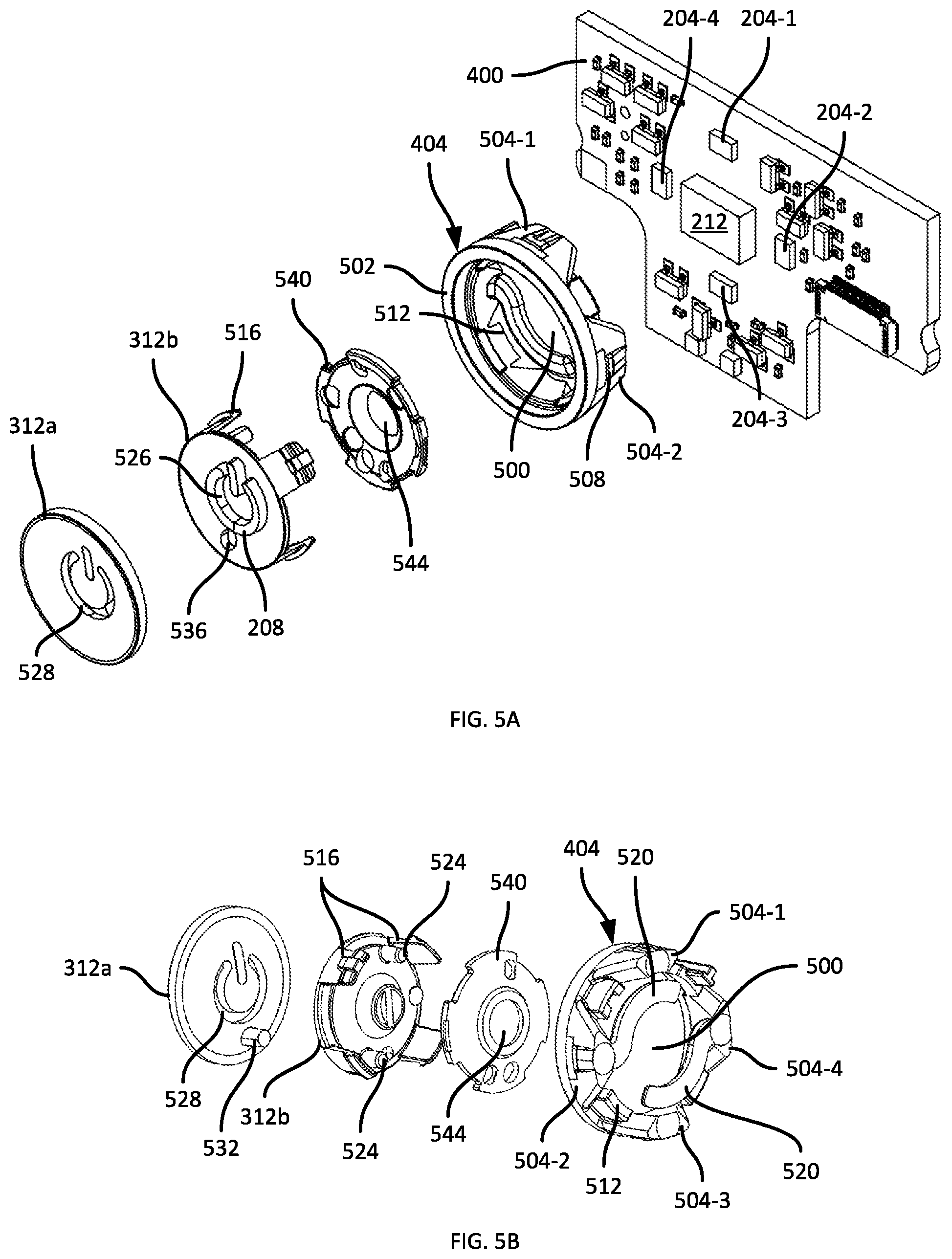 Patent US11787588 Figure 5 – Indicator assembly for media processing devices