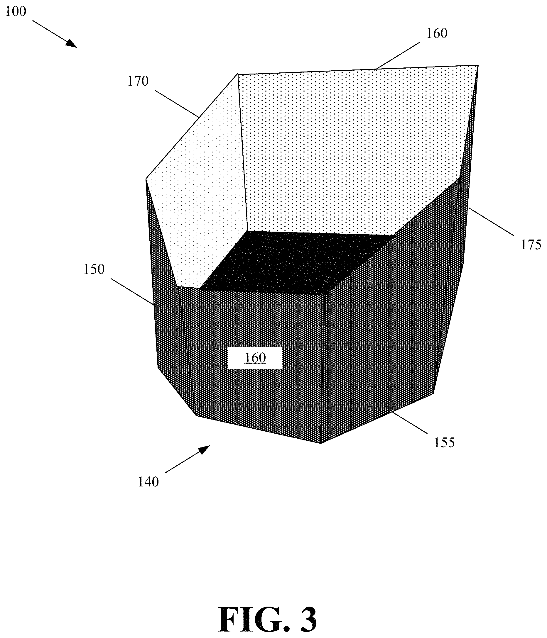 Patent US11787590 Figure 2 – Container with alignment correcting end for misaligned placement with a displacing robotic element