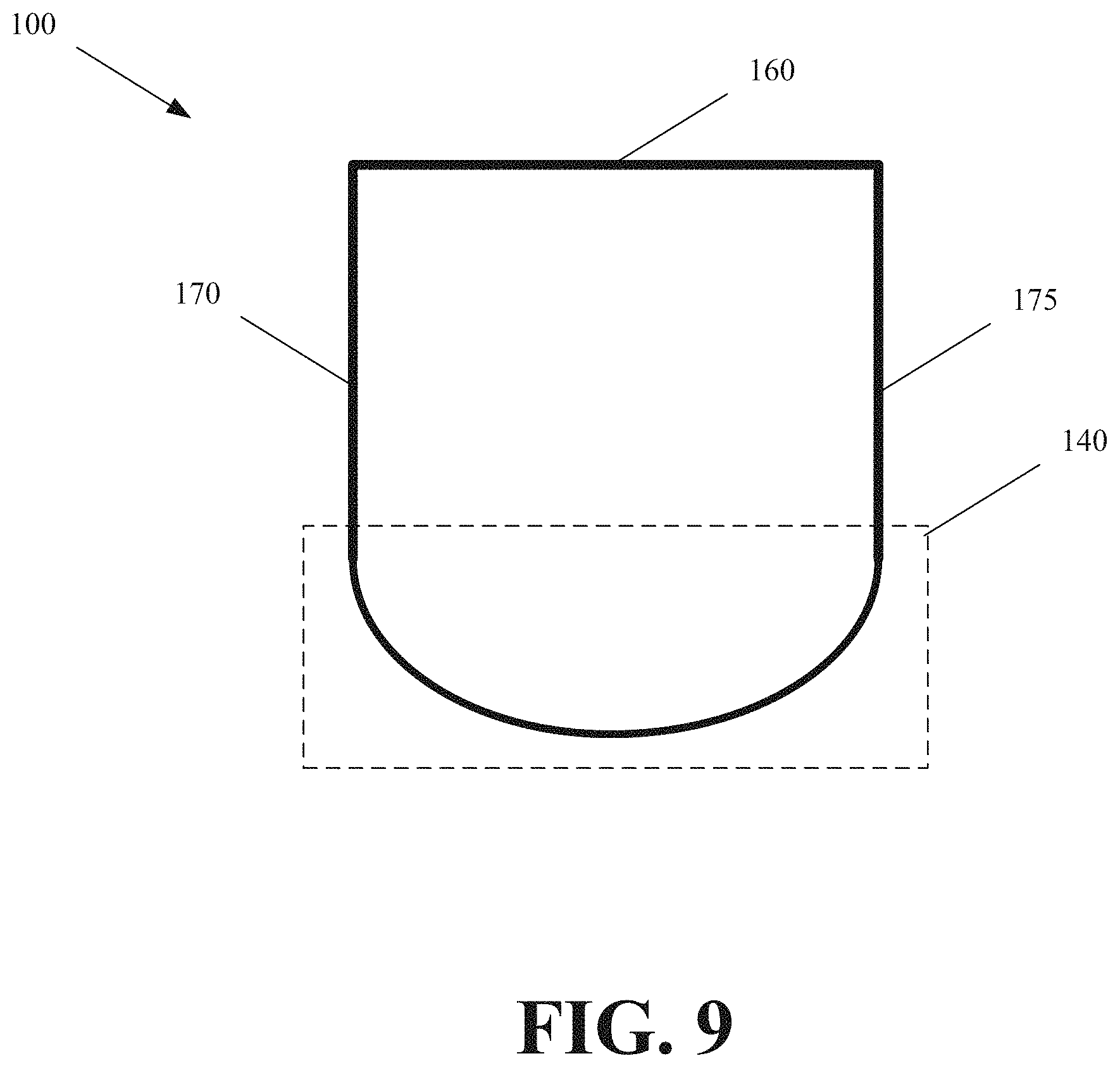 Patent US11787590 Figure 8 – Container with alignment correcting end for misaligned placement with a displacing robotic element
