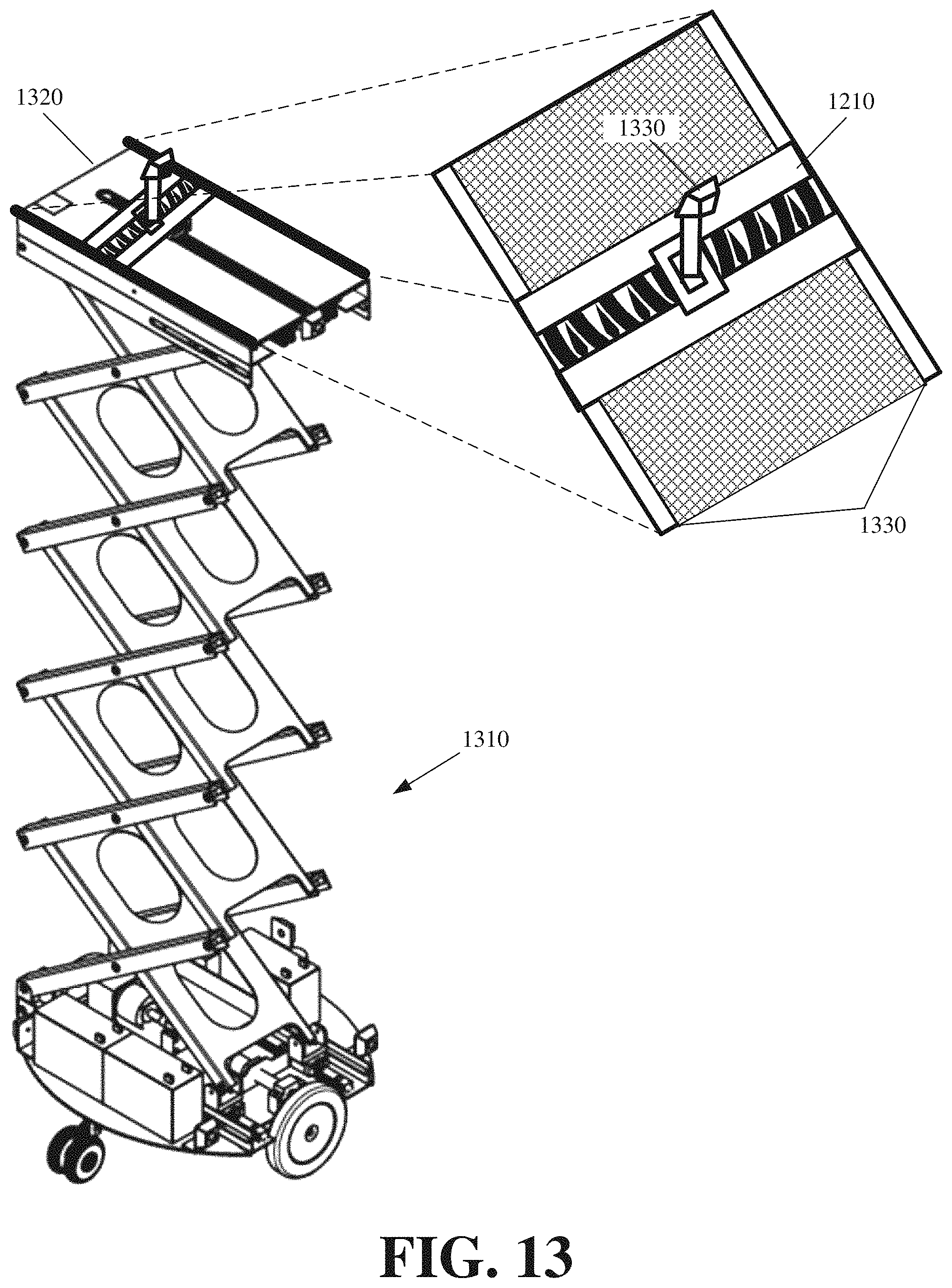 Patent US11787590 Figure 11 – Container with alignment correcting end for misaligned placement with a displacing robotic element