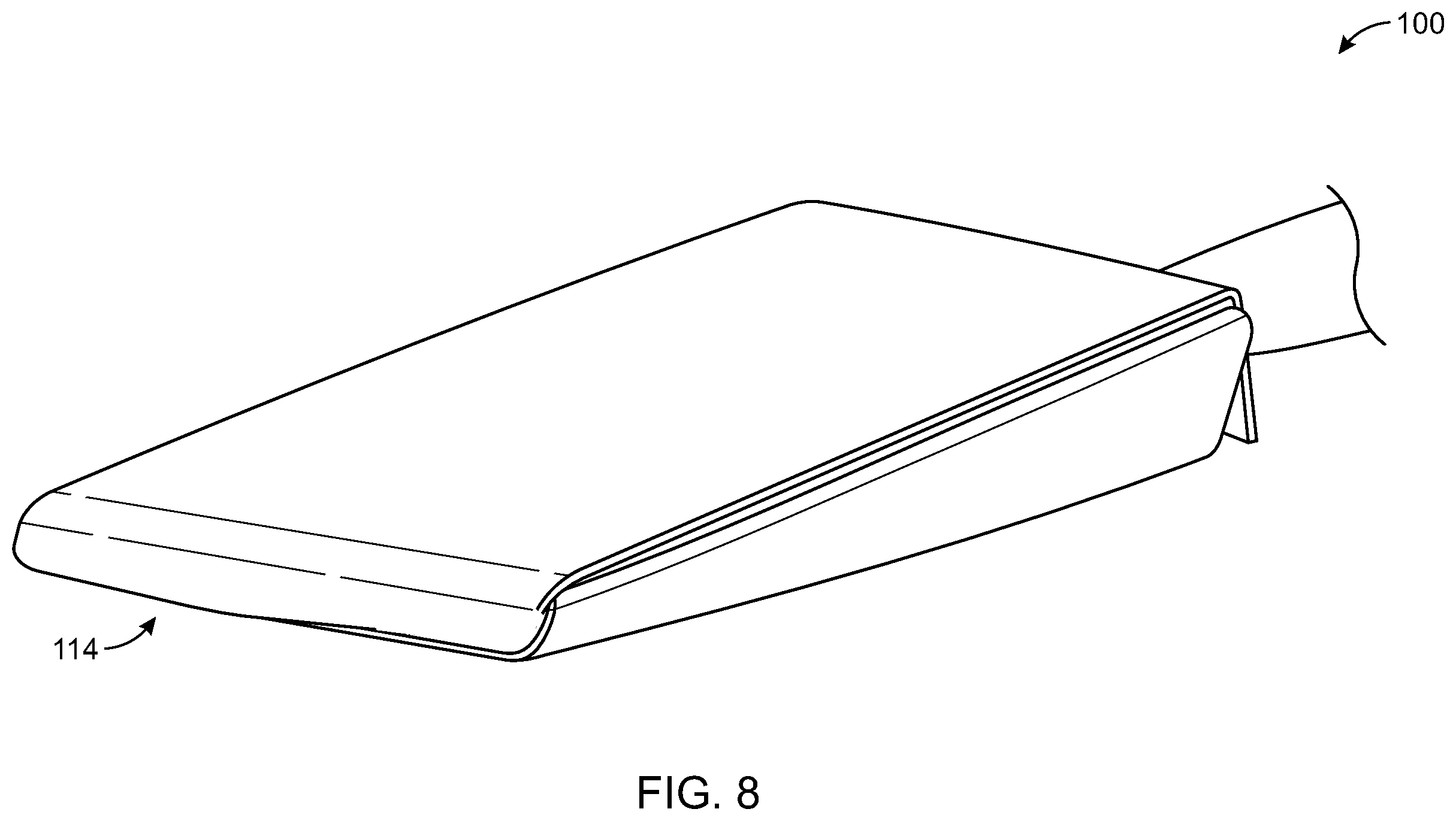 Patent US11787593 Figure 8 – Retail packaging for angular brush