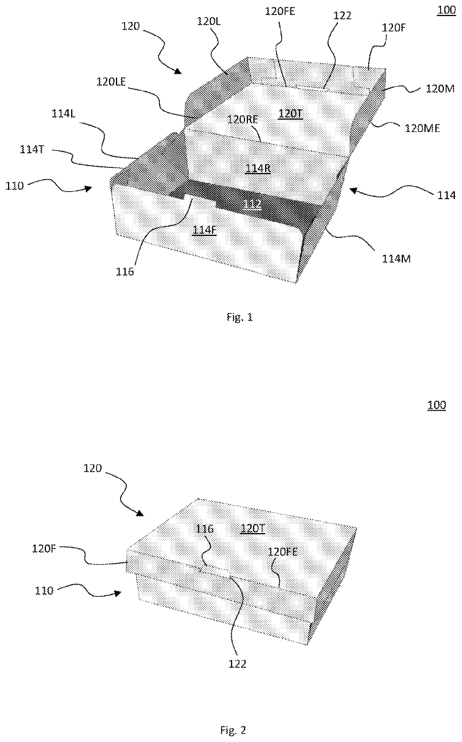 Patent US11787594 Figure 1 – Food receptacle