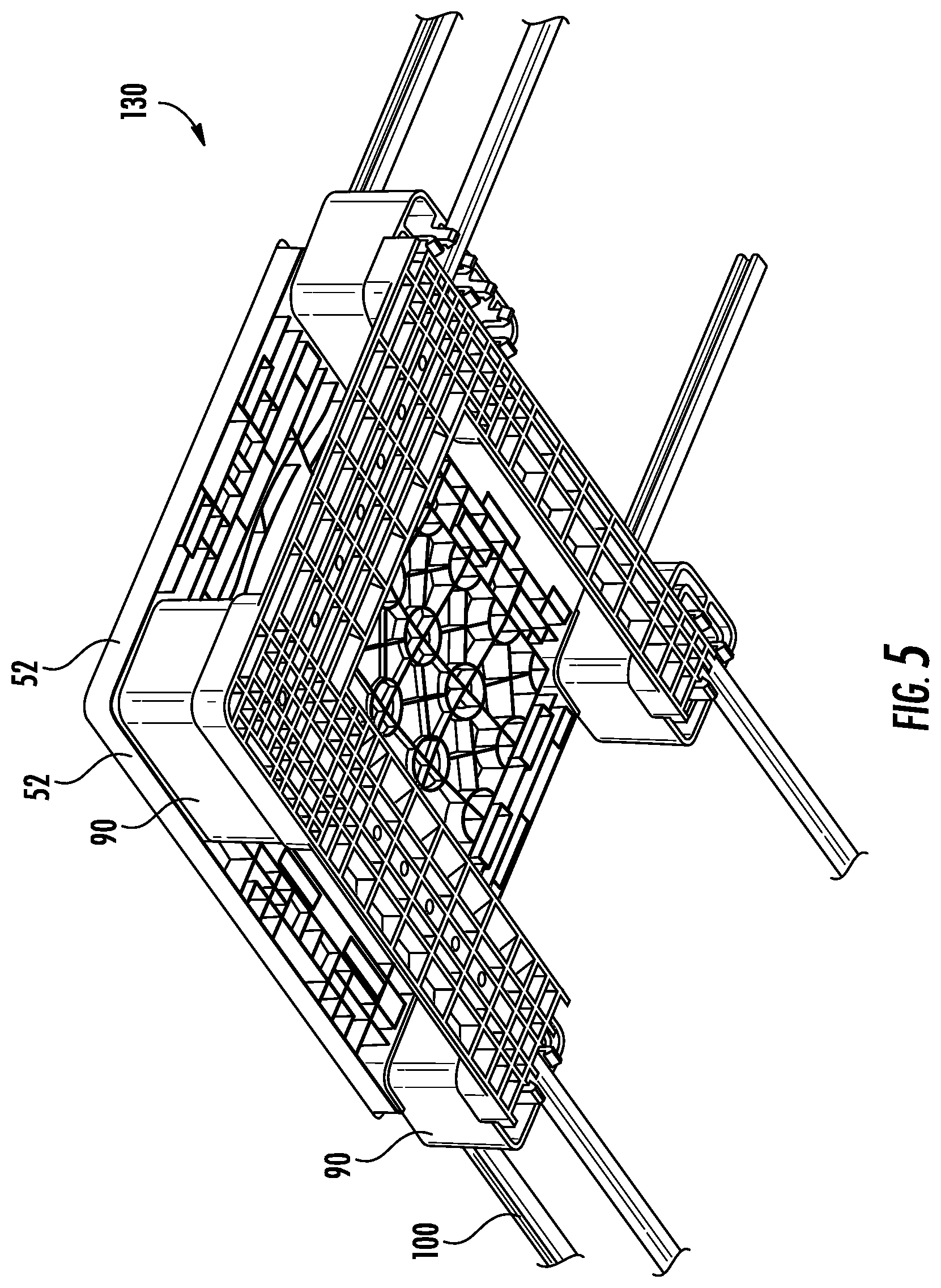 Patent US11787598 Figure 5 – Repairable plastic pallet with removable support blocks and associated methods