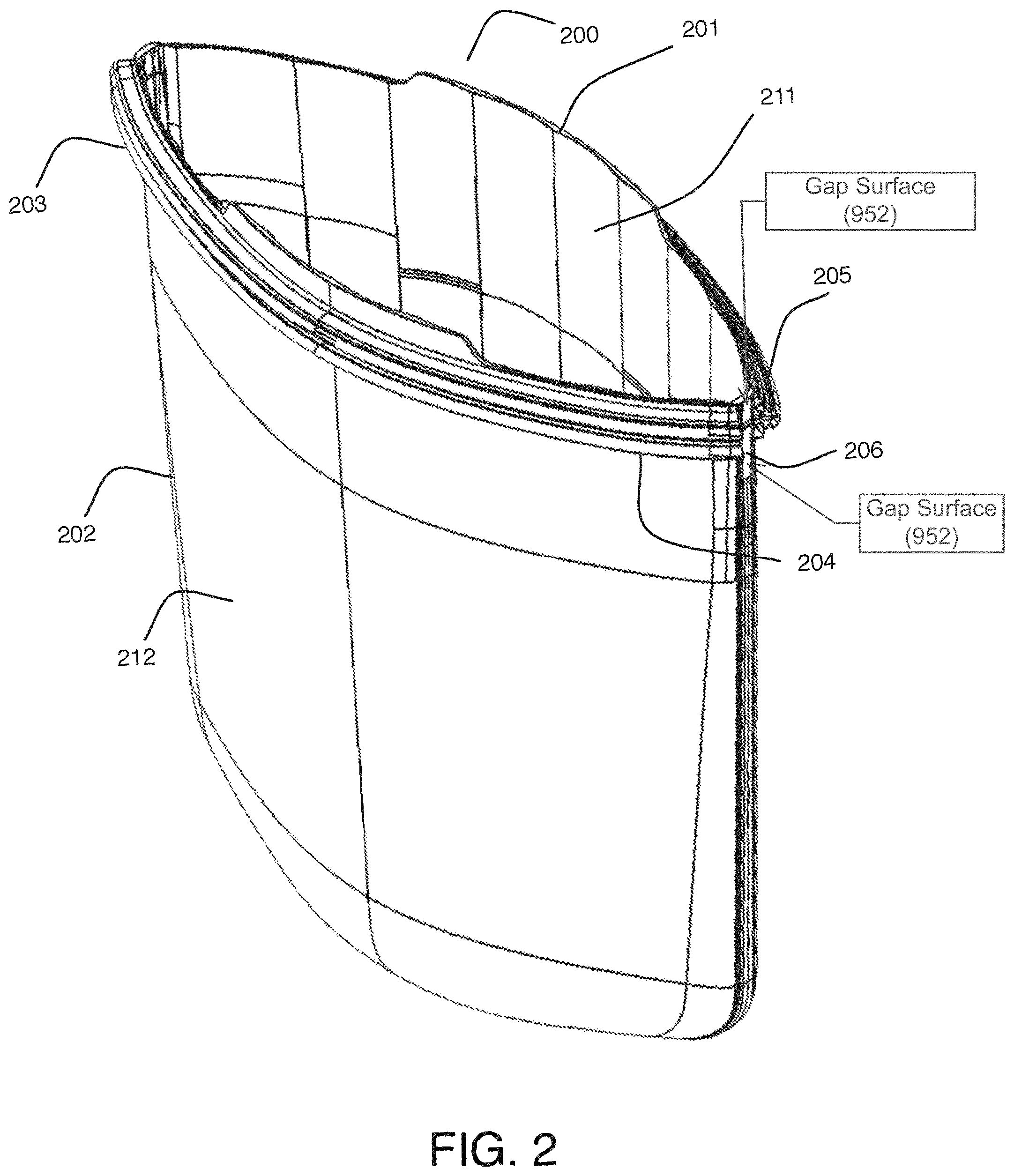 Patent US11787600 Figure 2 – Container having a leak resistant seal