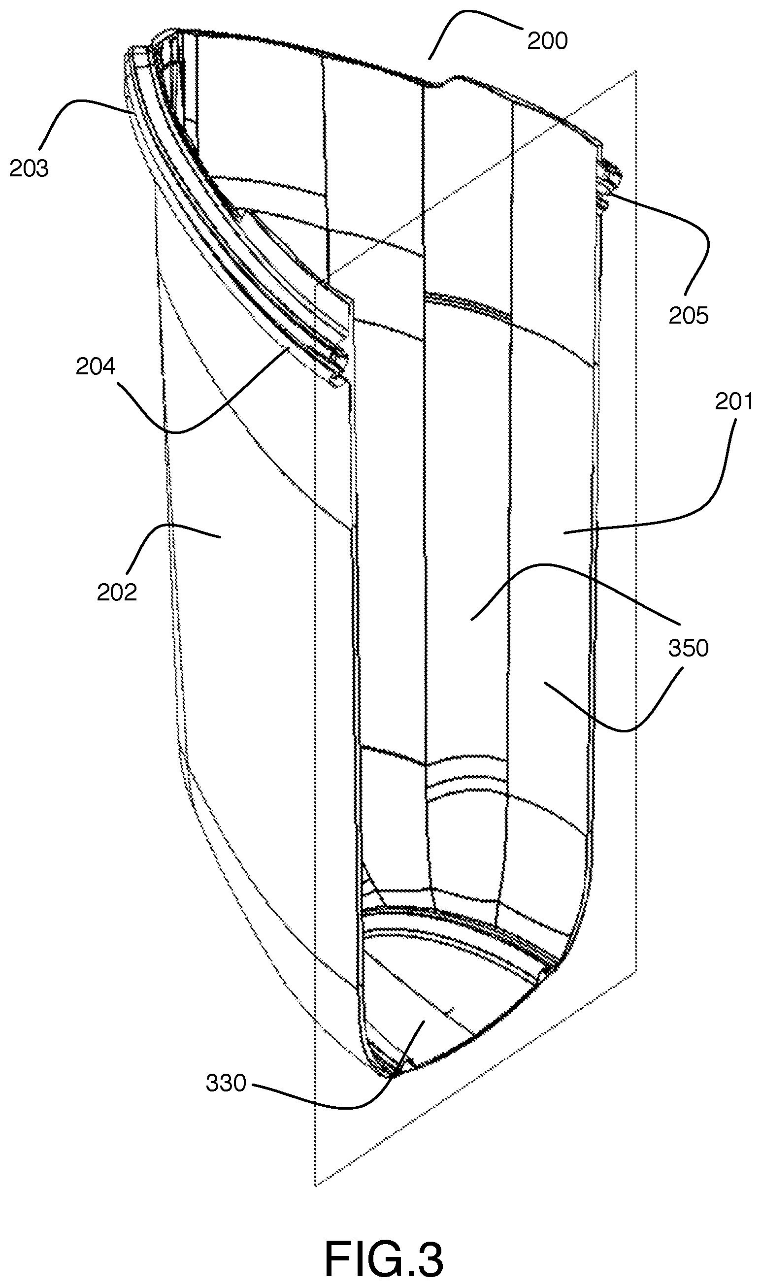 Patent US11787600 Figure 3 – Container having a leak resistant seal