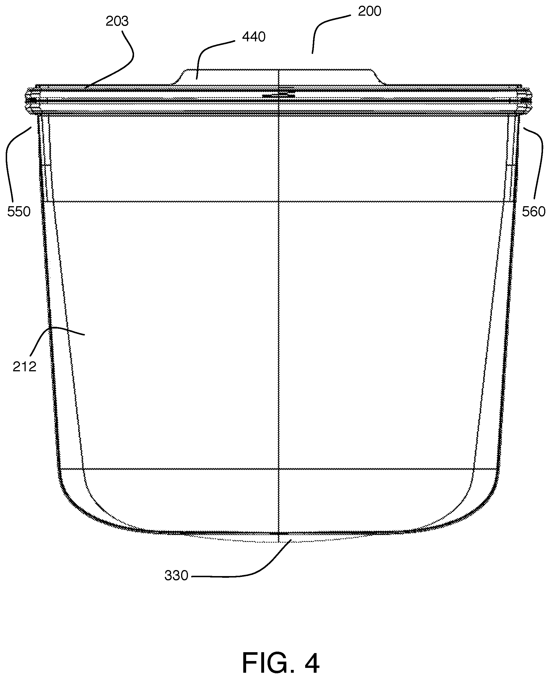 Patent US11787600 Figure 4 – Container having a leak resistant seal