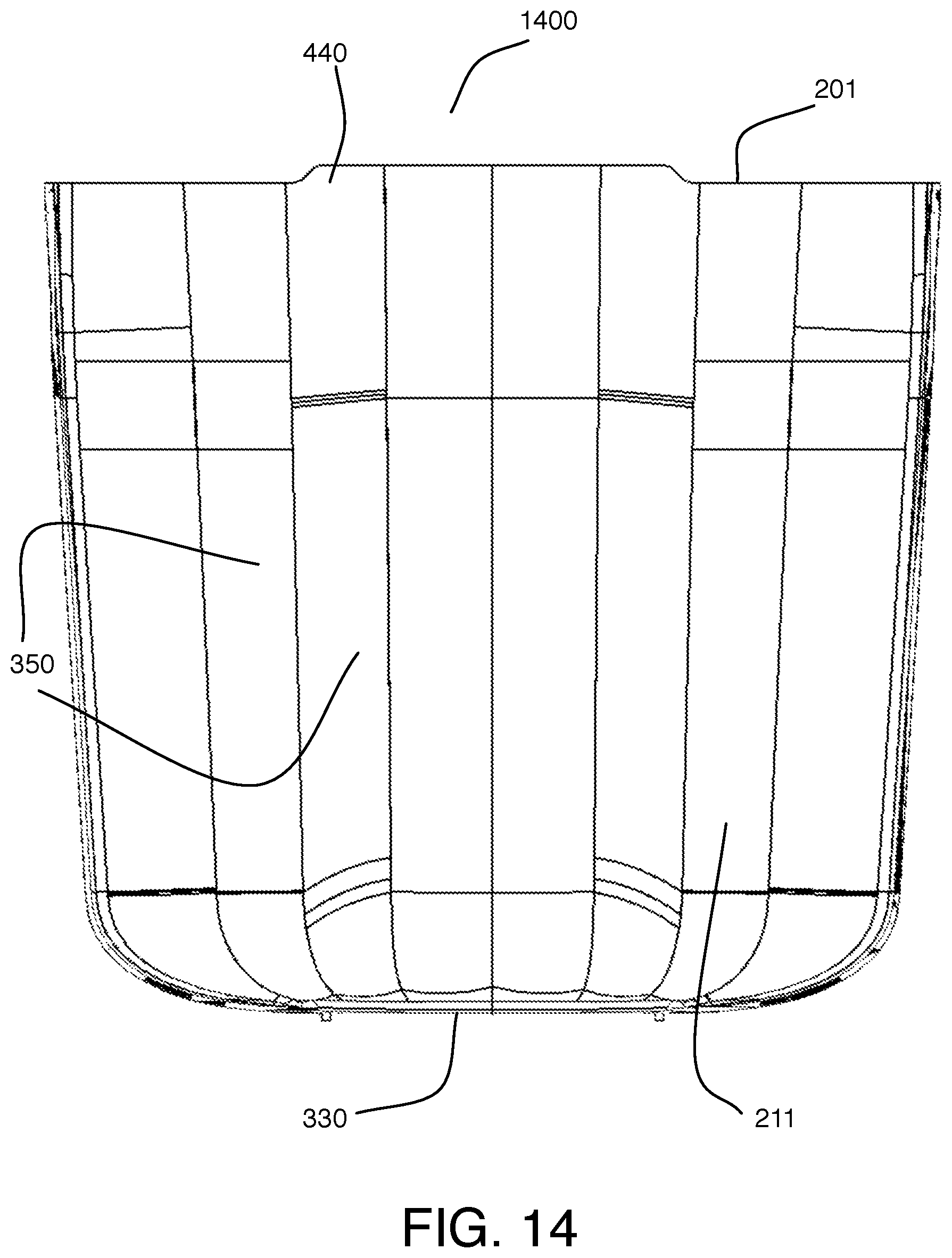 Patent US11787600 Figure 14 – Container having a leak resistant seal