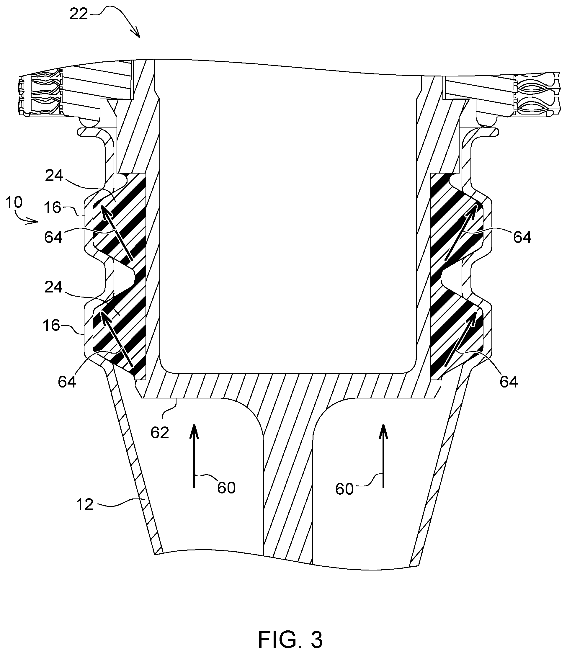 Patent US11787601 Figure 3 – Fluid port assembly and plug