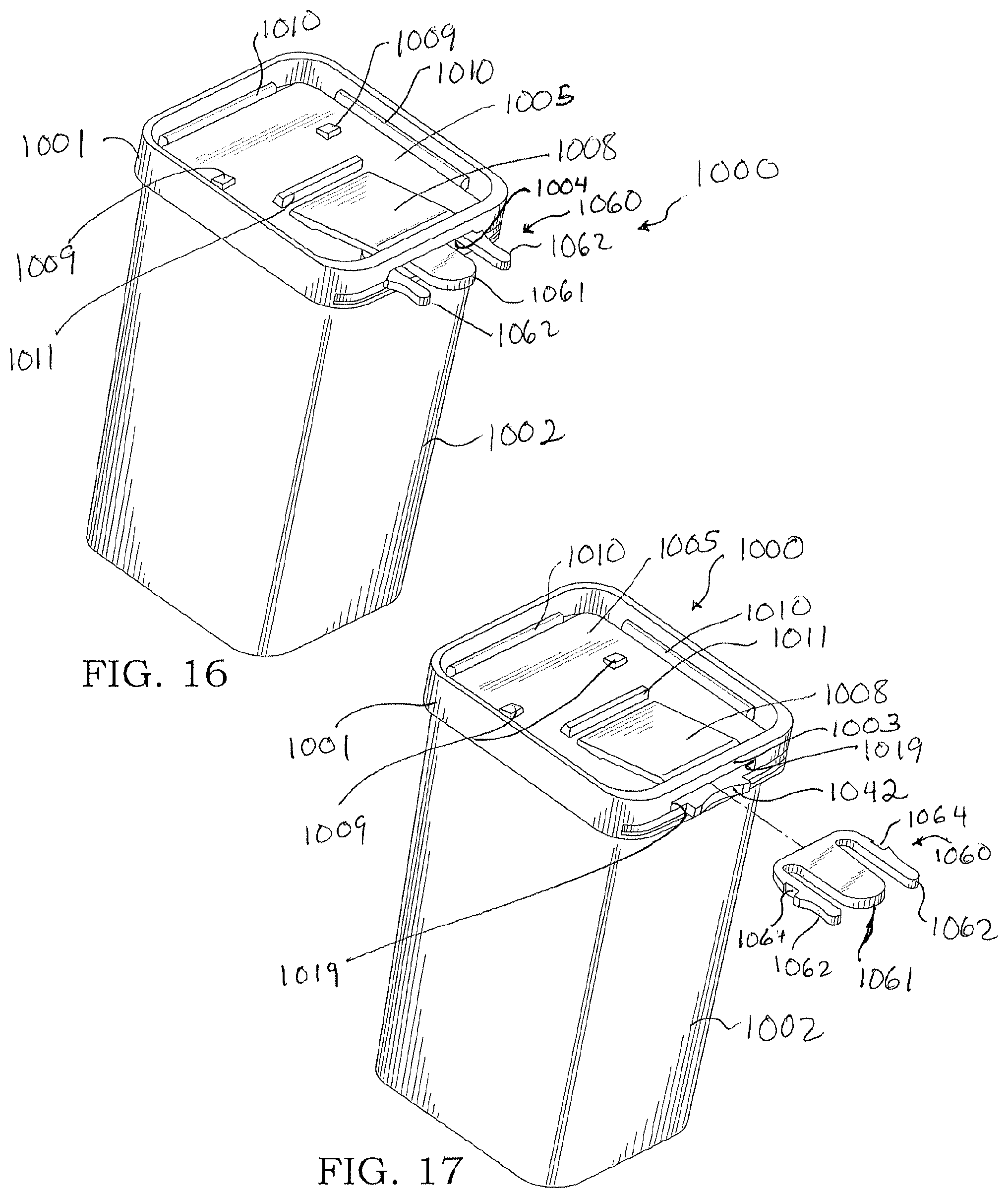 Patent US11787603 Figure 11 – Sliding closure and container